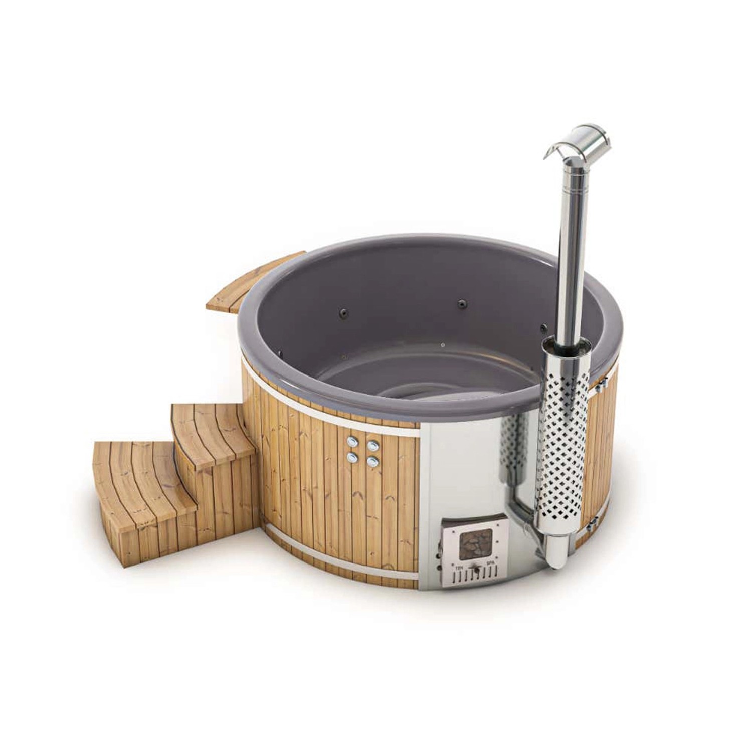 Finntherm Hot Tub Stockholm Spa Edition Anthrazit Ø 200 cm