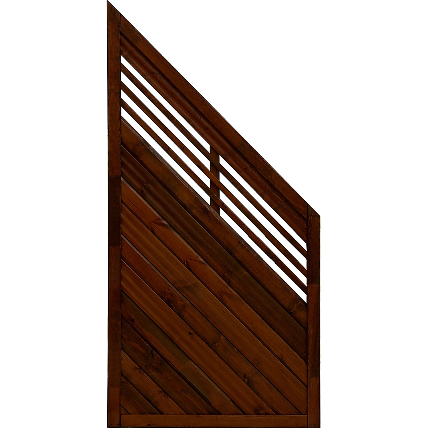 Sichtschutzzaun Anschlusselement Nicea Braun 180/90 cm x 90 cm eins.