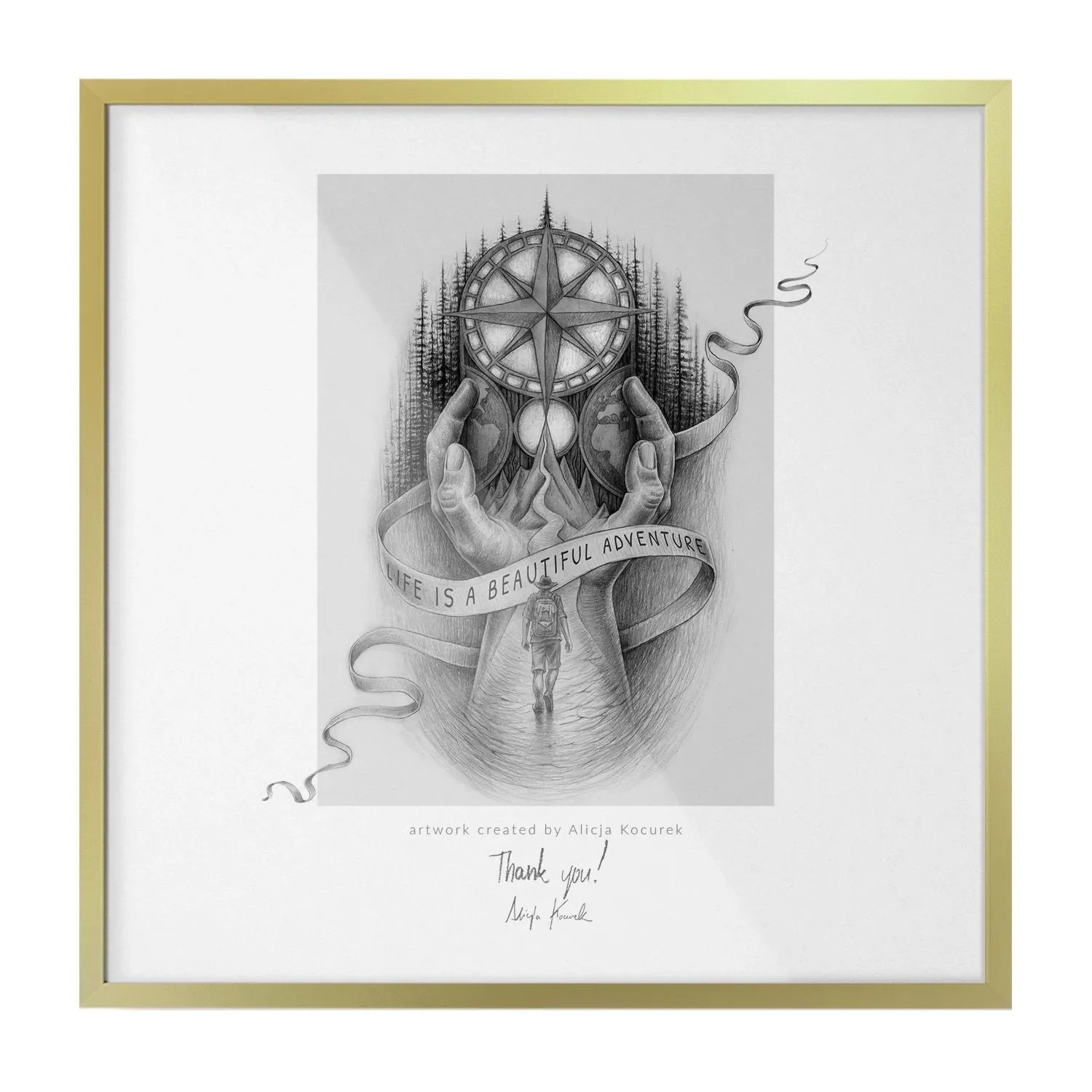 Tulup Bilderrahmen Foto Bilderrahmen 50x50 cm Gold Bilderrahmen Bilderrahmen für die Wand Wandbilderrahmen