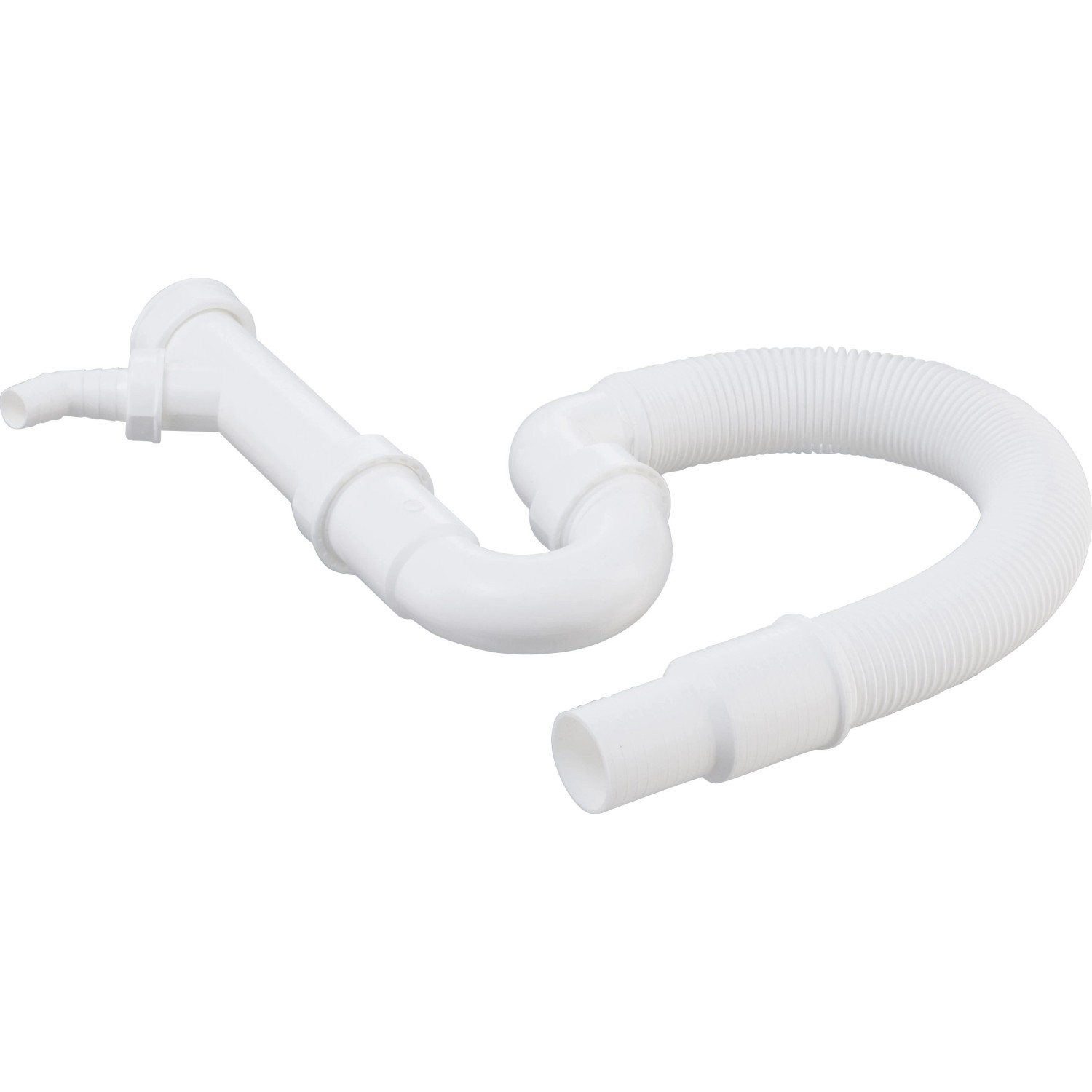 Pyramis Sifon mit flexiblem Abgang und Anschluß für Geschirrspüler