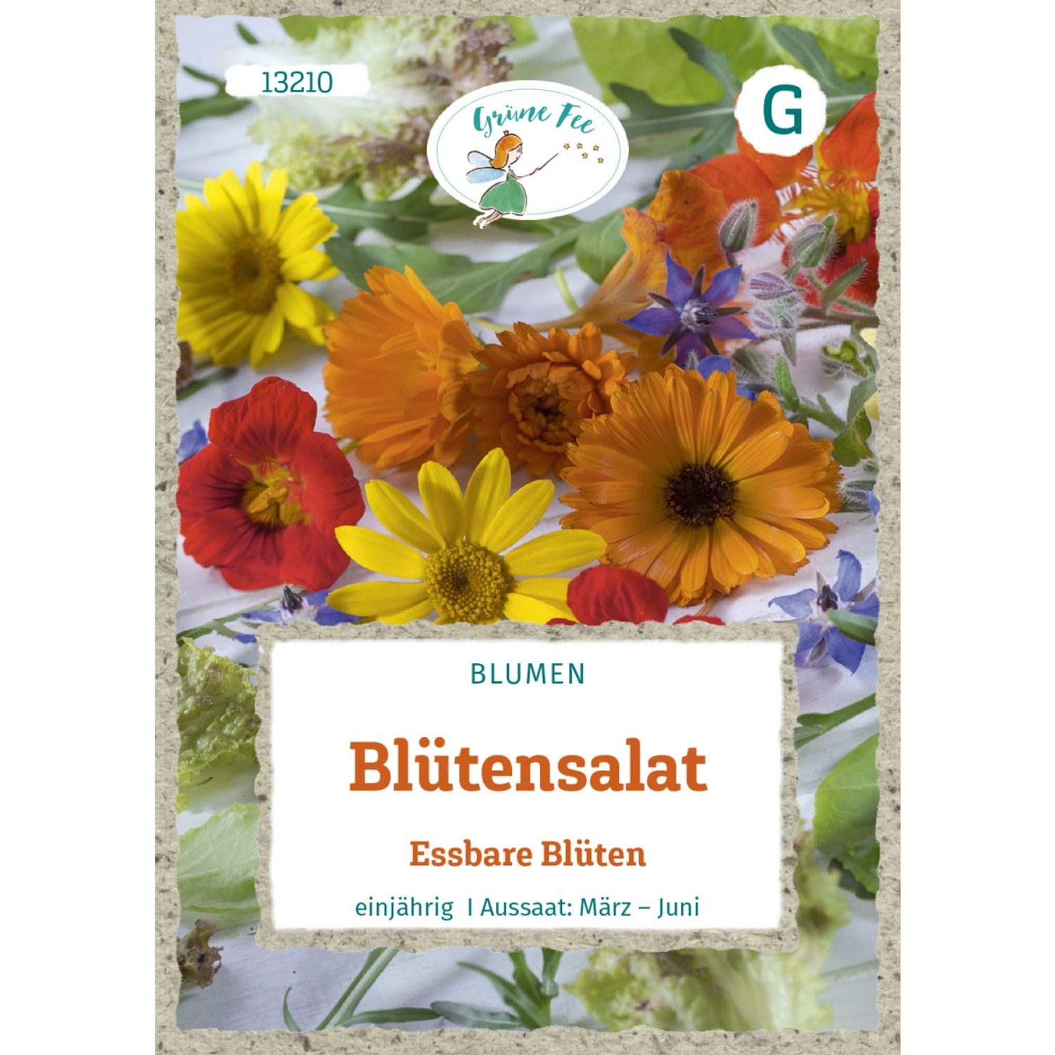 Grüne Fee Blütensalat Essbare Blüten Blumenmischung Saatgut