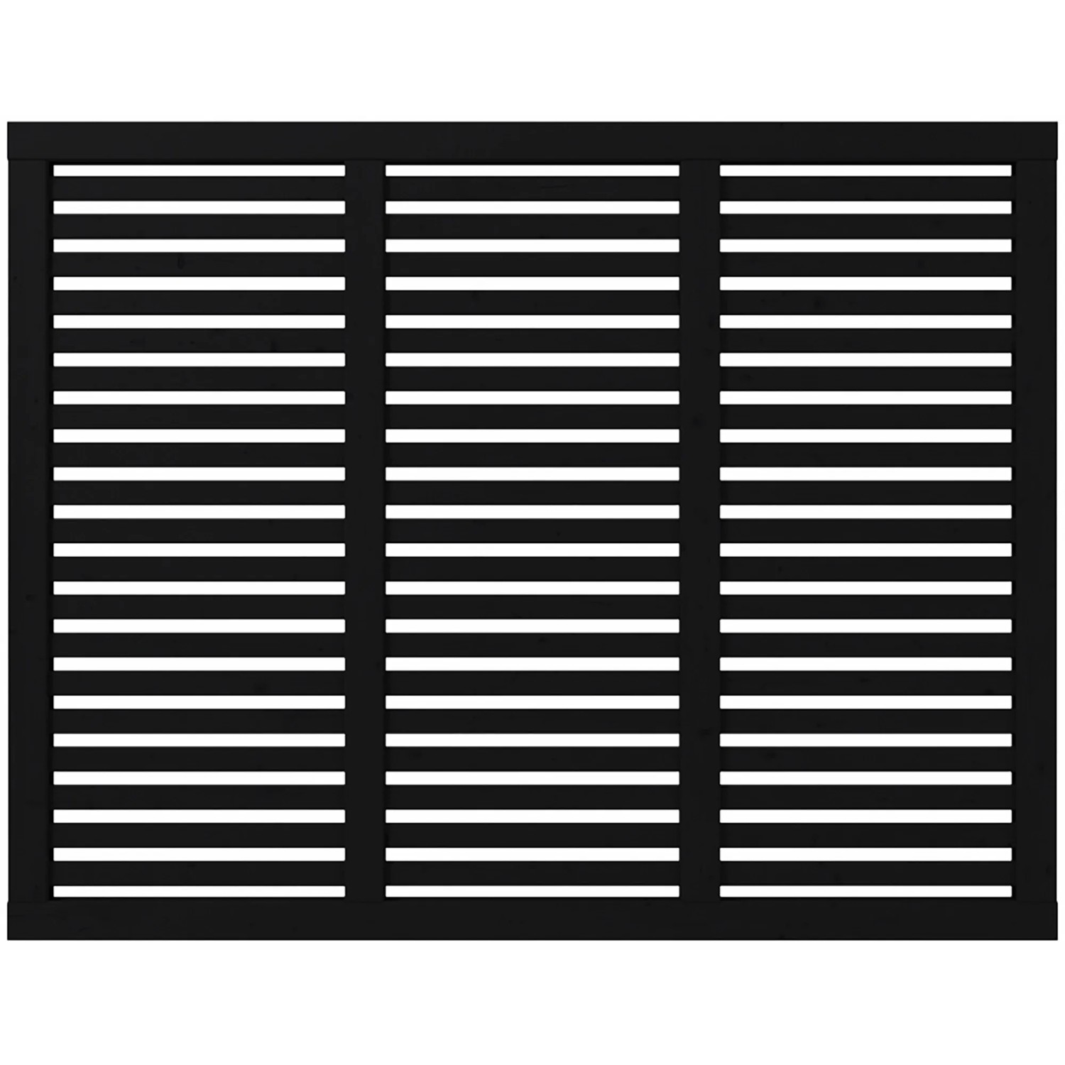 Plus Holz Sichtschutzzaun Harmoni Nadelholz Schwarz 180 cm x 140 cm