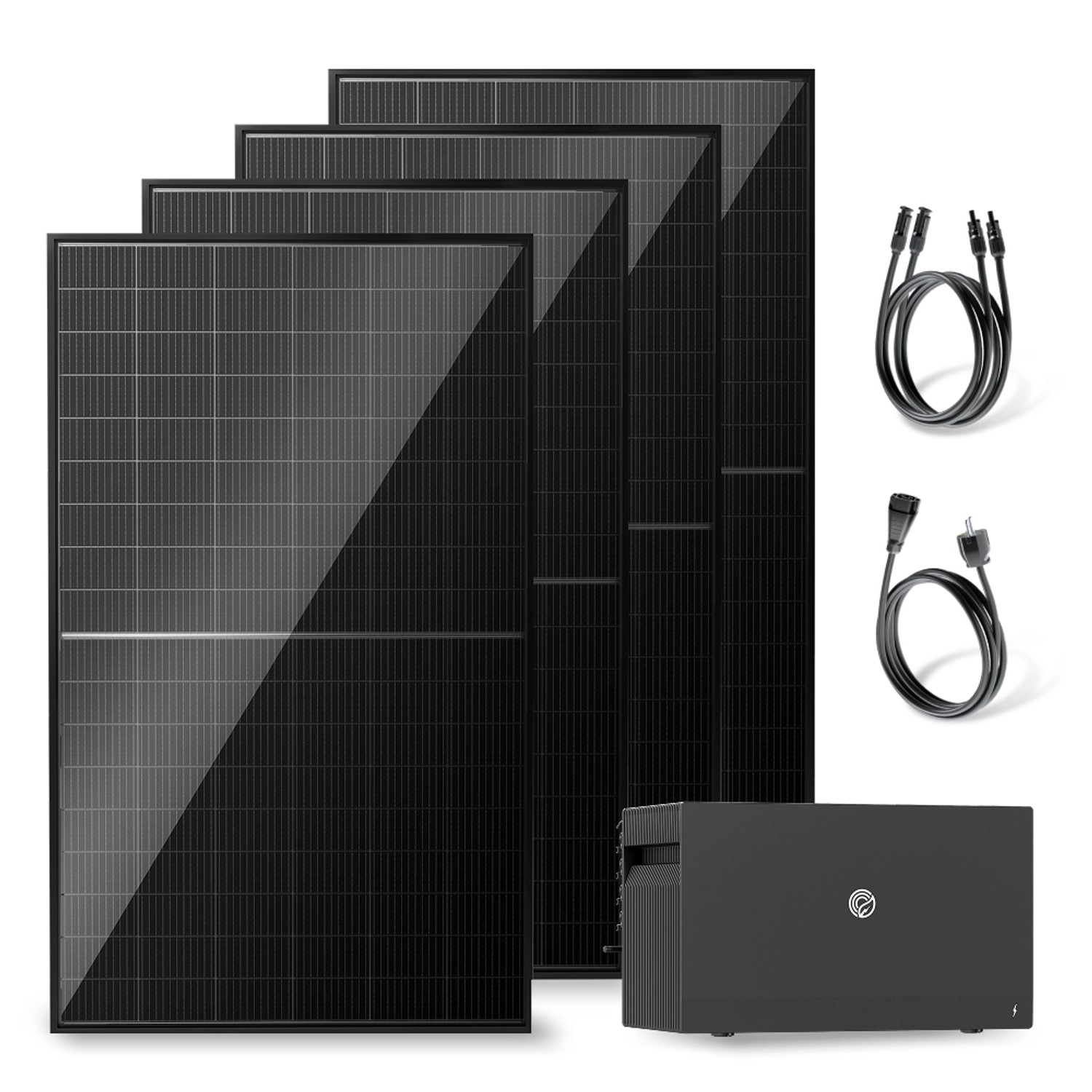 Solakon Balkonkraftwerk 2000W 800W Solaranlage mit Speicher Steckerfertig Komplettset Photovoltaik Anlage 800W Kabel 10m