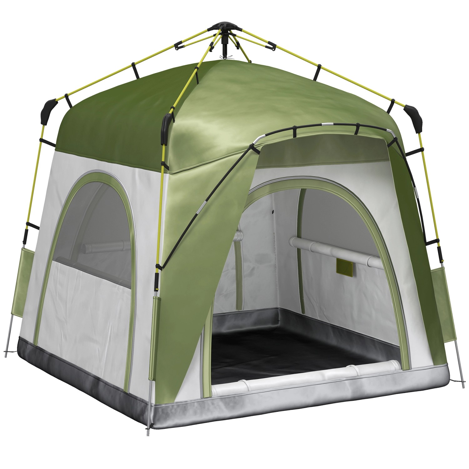 Outsunny Campingzelt Polyester Aluminium 240L x 240B x 199H cm