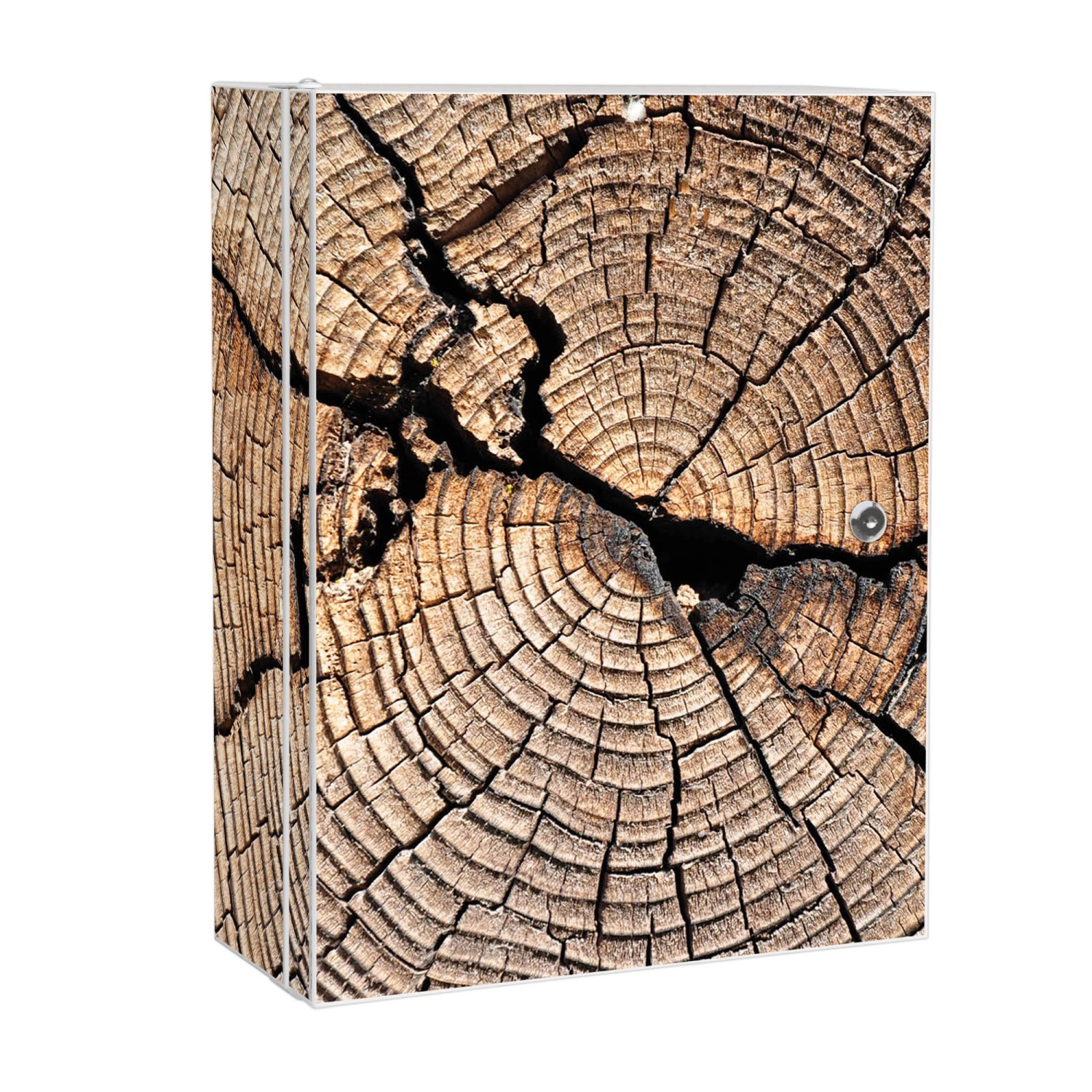 Banjado XXL Medizinschrank Abschliessbar 35x46x15cm Arzneischrank Weiß Aus Metall Mit Motiv Zeichen Der Zeit