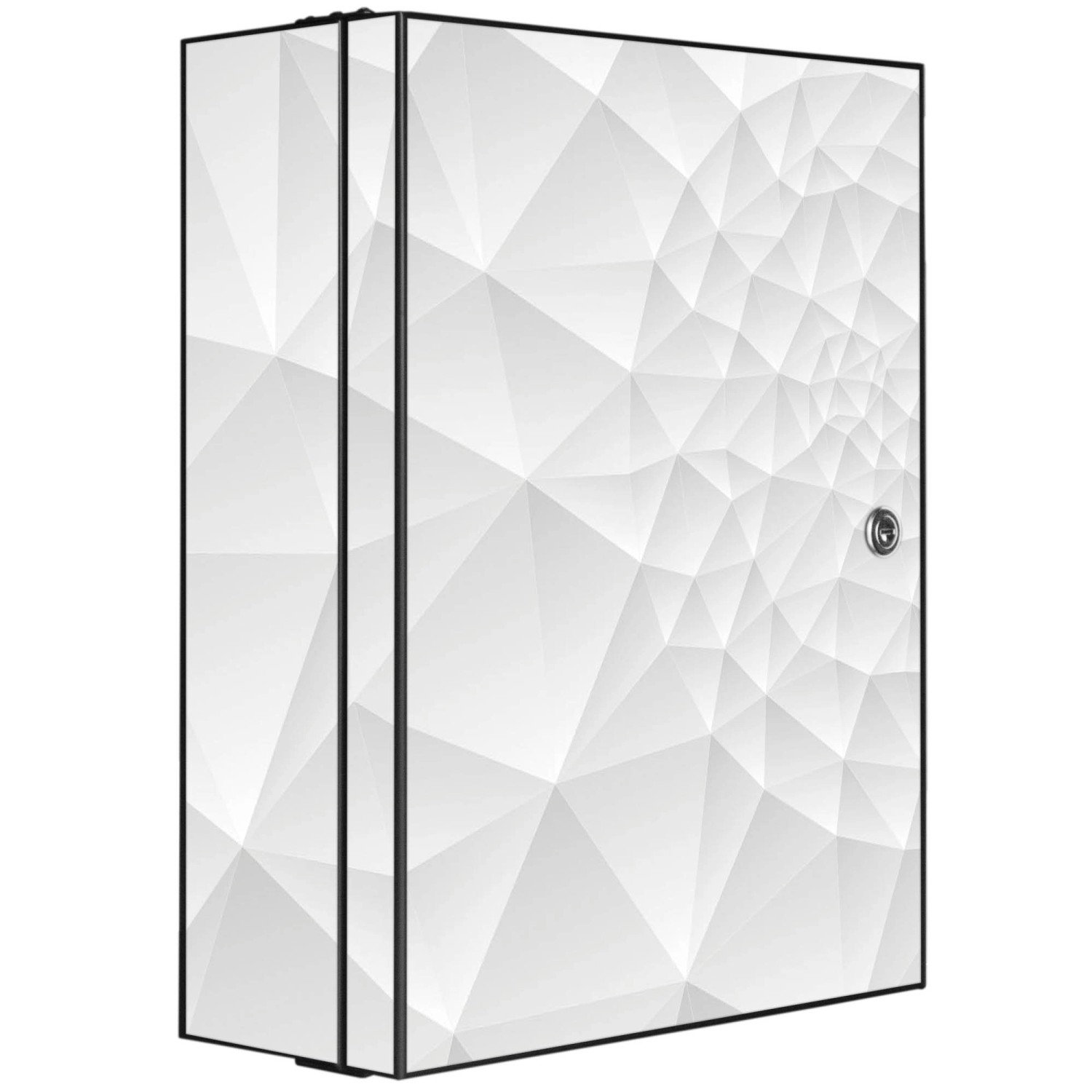 Banjado XXL Medizinschrank Abschliessbar 35x46x15cm Arzneischrank Anthrazit Aus Metall Mit Motiv Nautilus