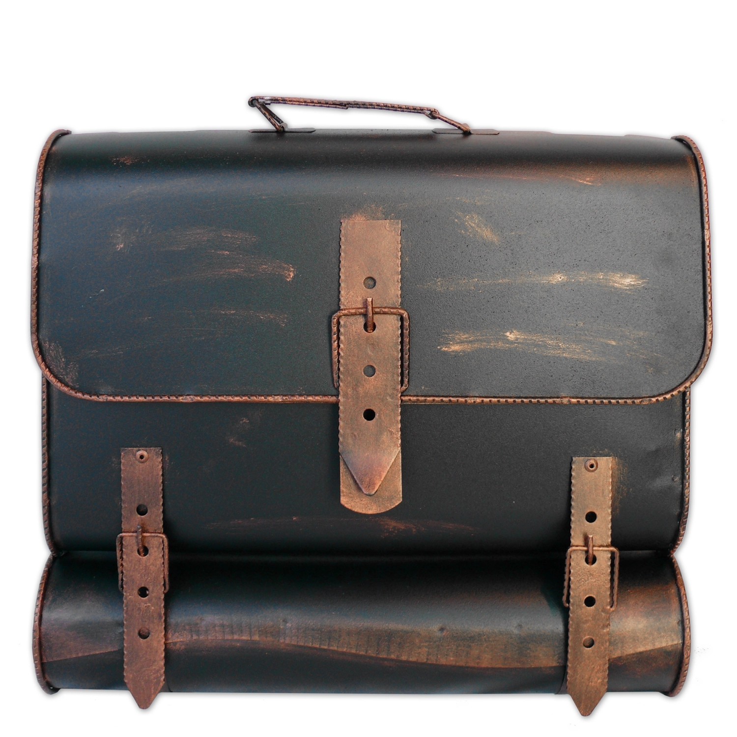 HMF 505-20 Briefkasten Antik SCHULRANZEN 122 36 x 41 x 85 cm Kupfer