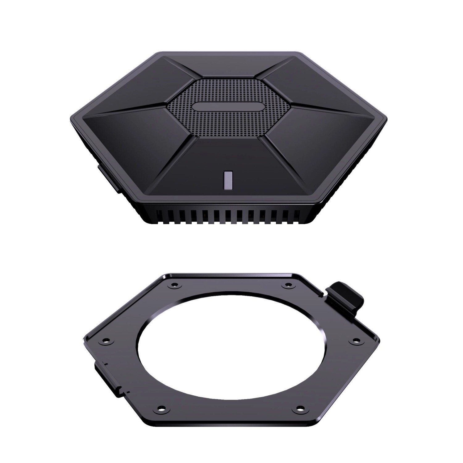 kalb Alien QI Unterbau Ladegerät Schwarz Ladedistanz 15-33mm Smart Wireless