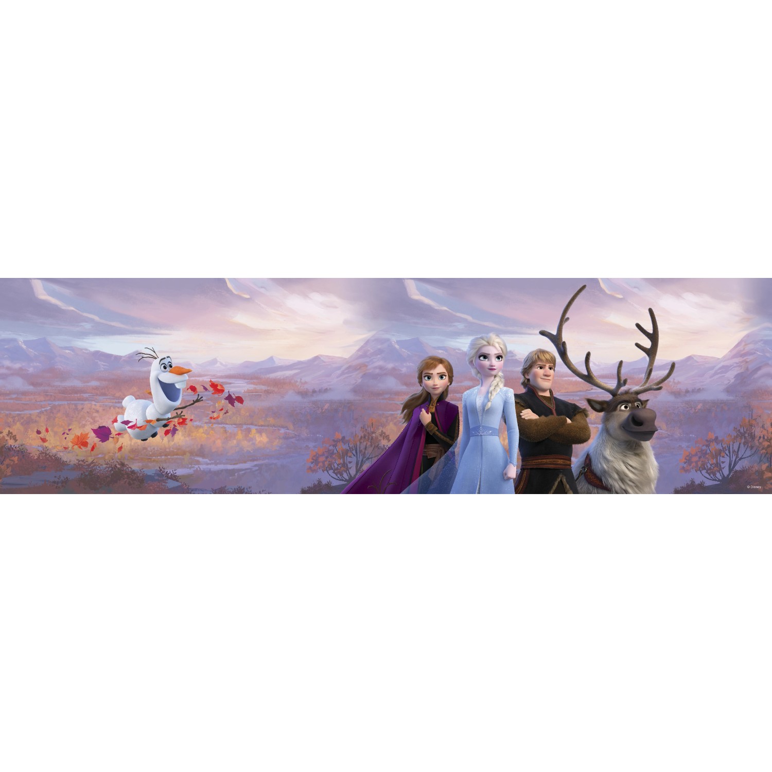 Disney Selbstklebende Tapetenbordüre Die Eiskönigin Lila 14 x 500 cm 600025