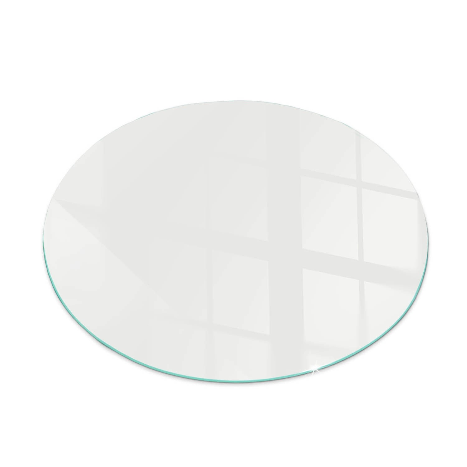 Tulup Glasplatte für Kamin Grau Glasplatte unter Kaminöfen Runden 60x60 cm Grau Glasplatte für Kamin Vorlegeplatte für Kaminöfen