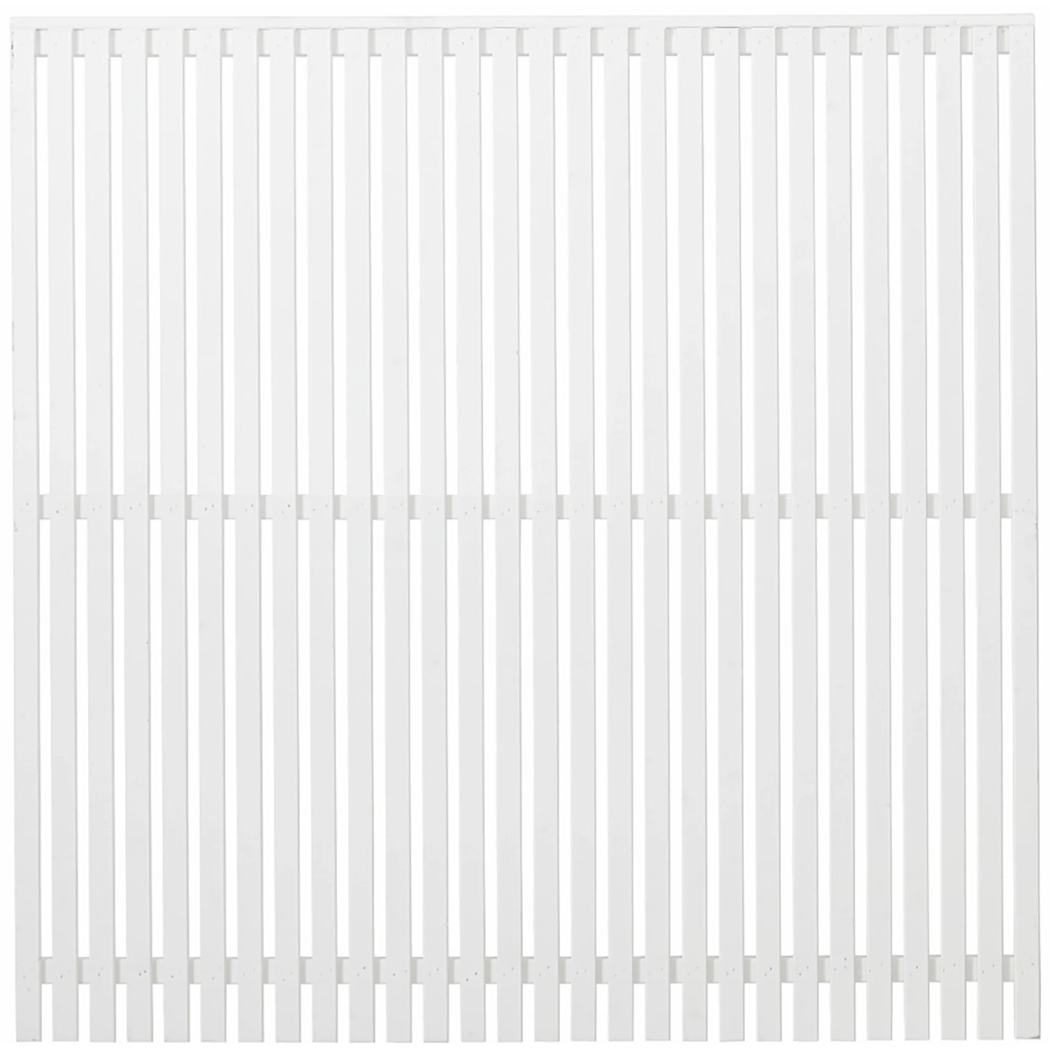 Plus Holz Sichtschutzzaun Sendai Nadelholz Weiß 180 cm x 180 cm