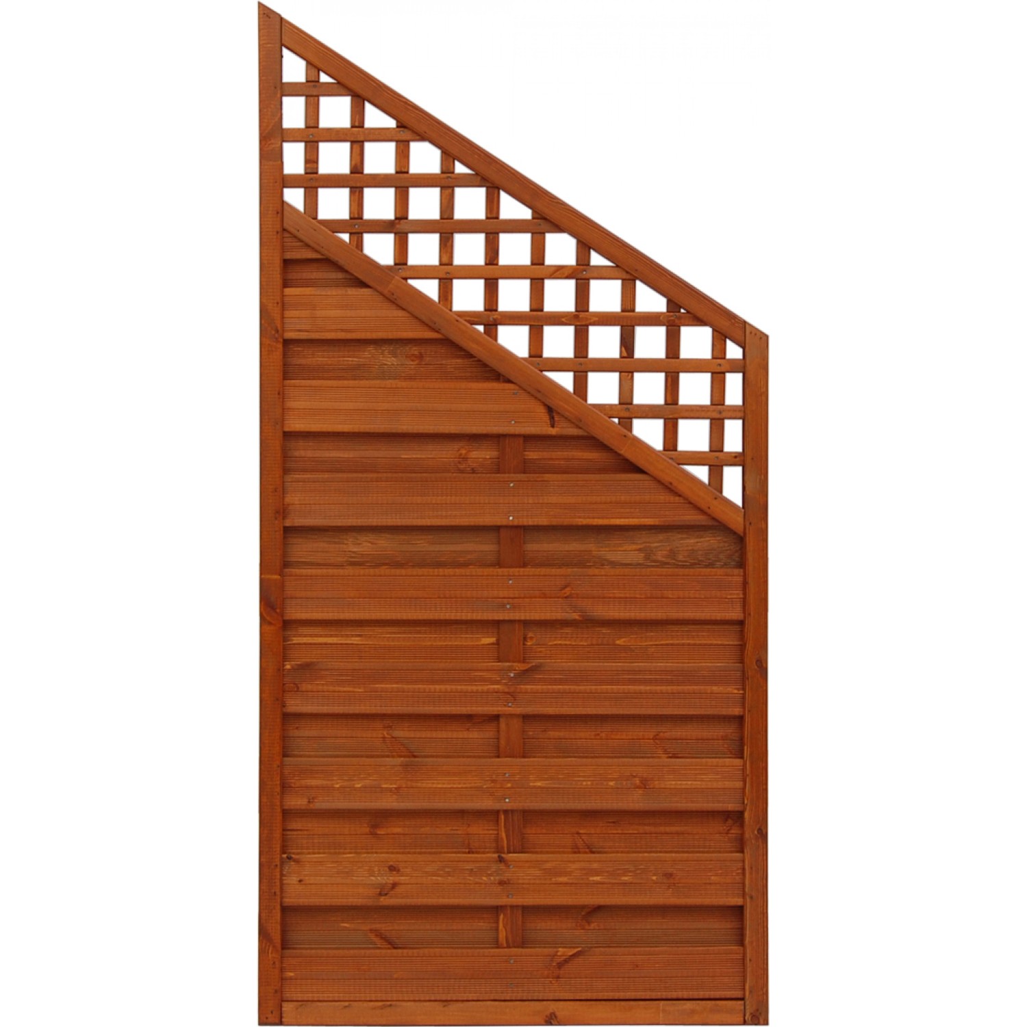 Sichtschutzzaun Element Bordeaux Teakfarben 180x120 cm x 90 cm