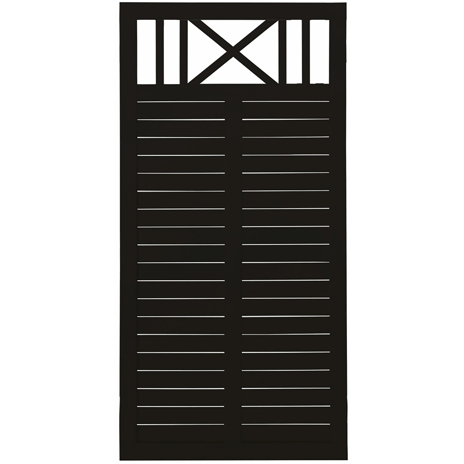 Plus Holz Sichtschutzzaun Nostalgi Nadelholz Schwarz 90 cm x 180 cm