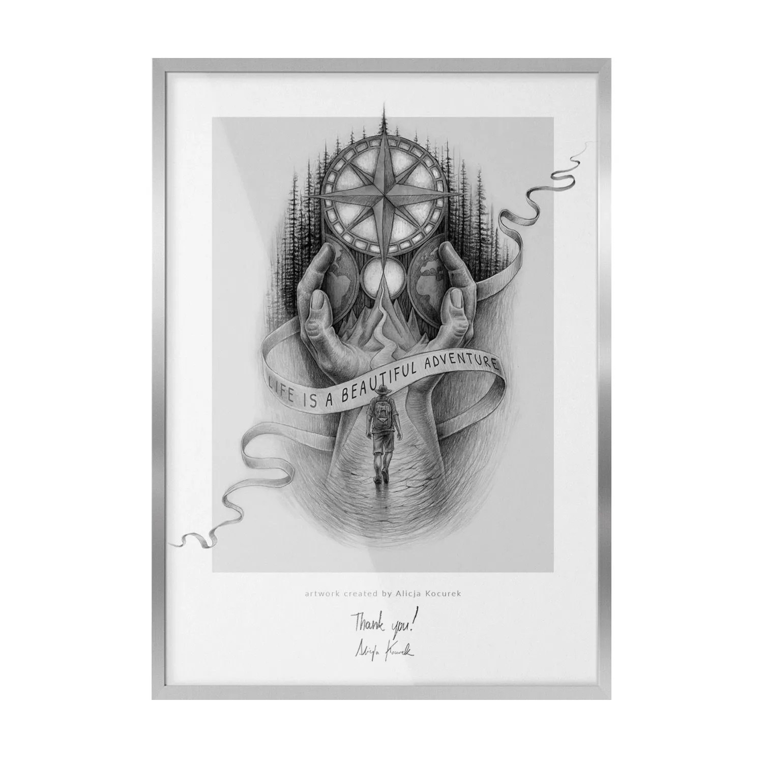 Tulup Bilderrahmen Foto Bilderrahmen 50x70 cm Silber Bilderrahmen Bilderrahmen für die Wand Wandbilderrahmen