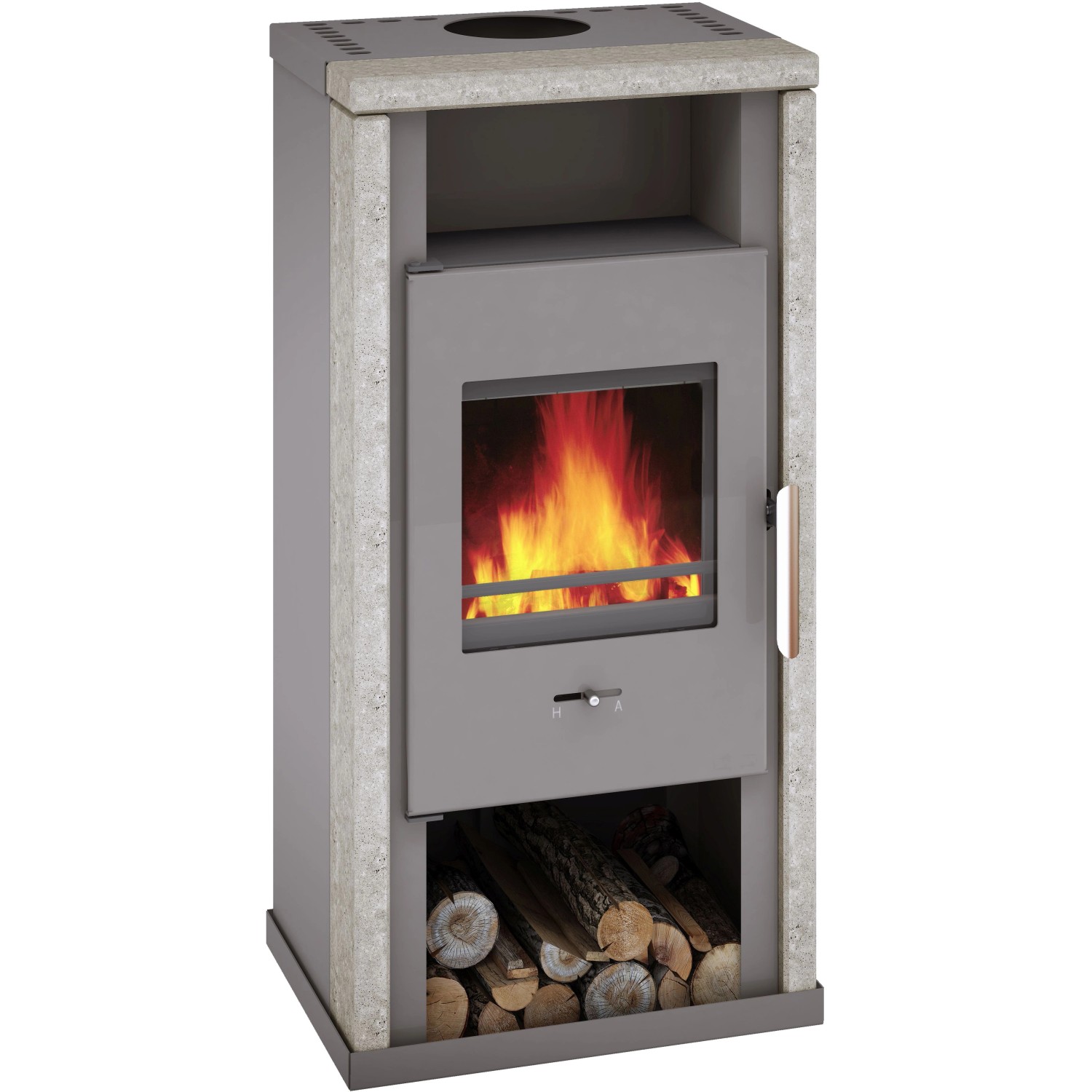 Wamsler Küchenofen Naturstein Grau 6 kW