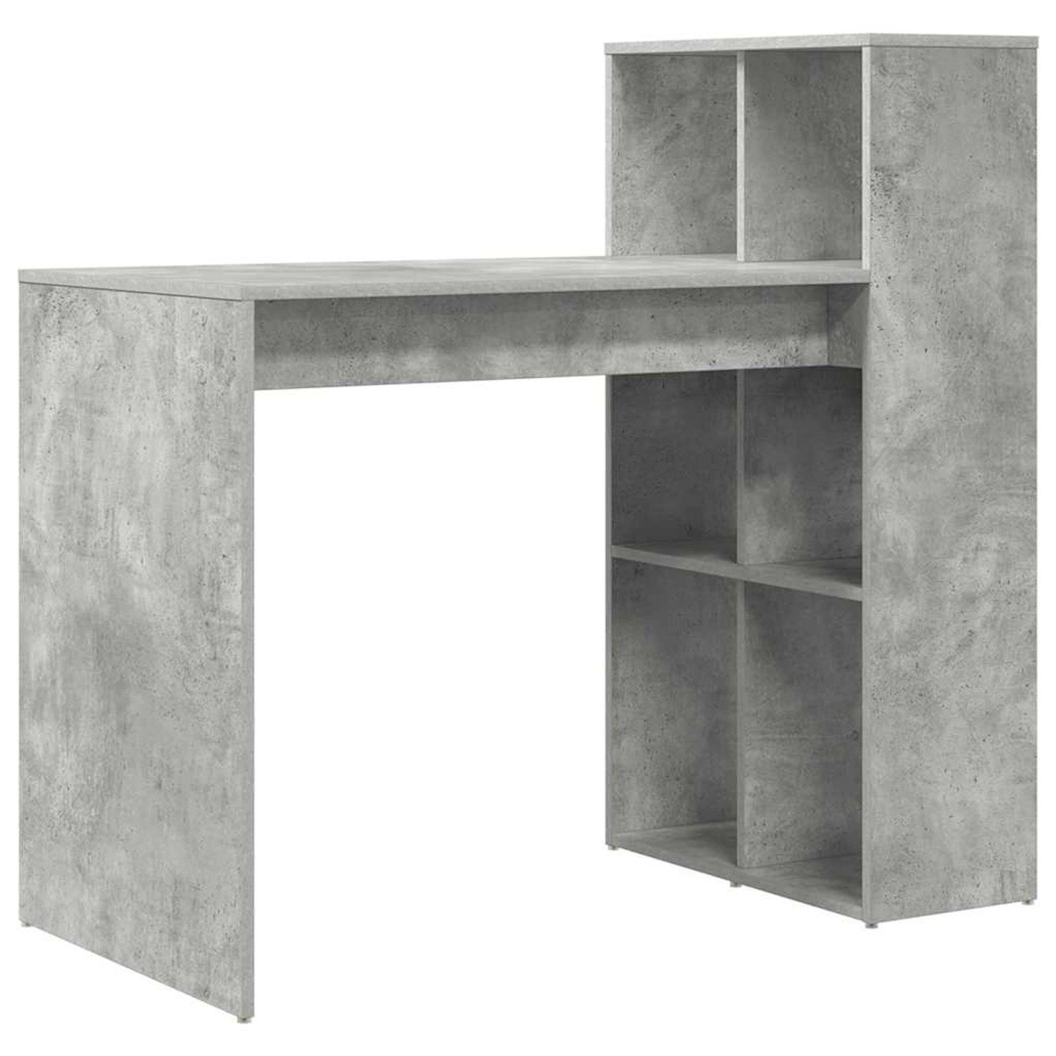 vidaXL Tisch mit Regal Beton Grau 108 x 55 x 103,5 cm Holzwerkstoff 869461