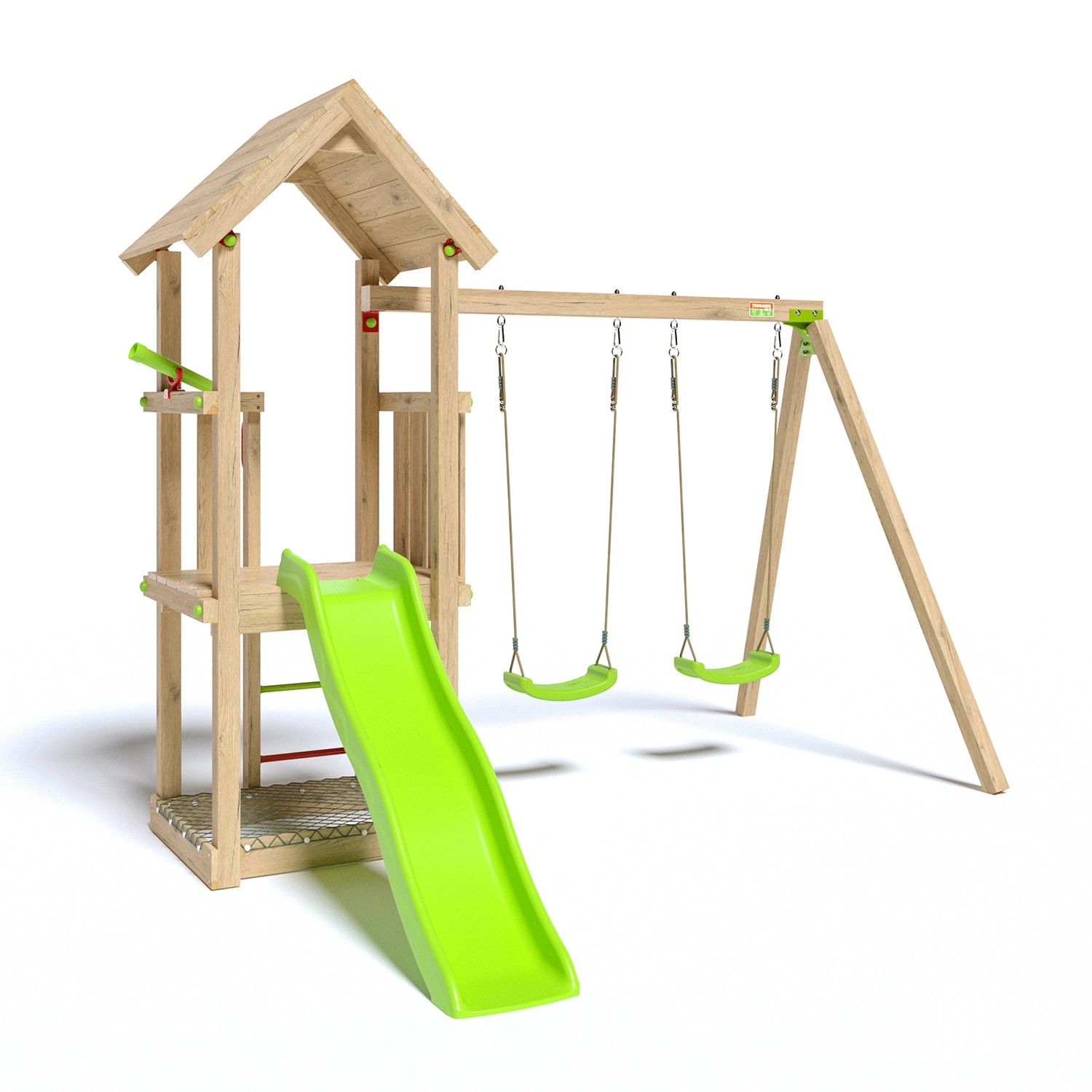 Trigano Spielturm Easy Xplorer 2,50 m Inkl. Rutsche Sandkasten und Schaukel