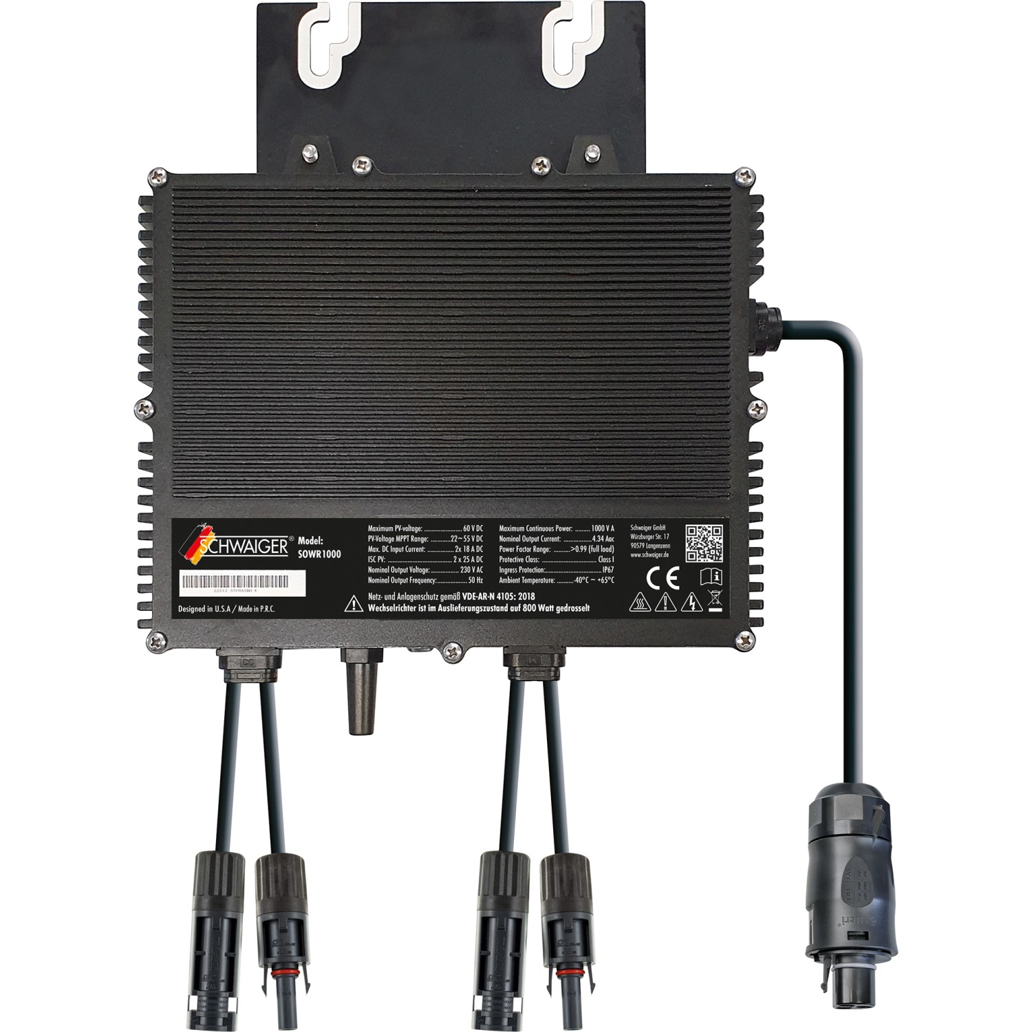 Schwaiger Wechselrichter/Spannungswandler SOWR1000 1000W