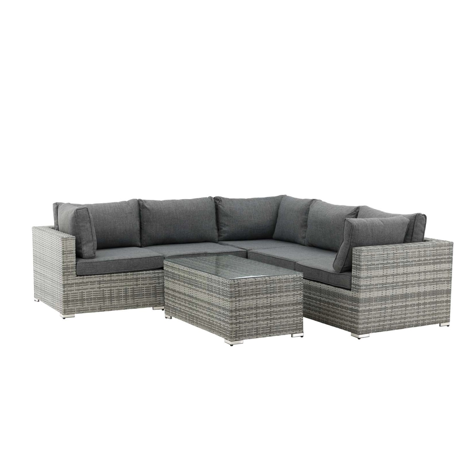 ebuy24 Amazon Lounge-Set 2 Teile Grau