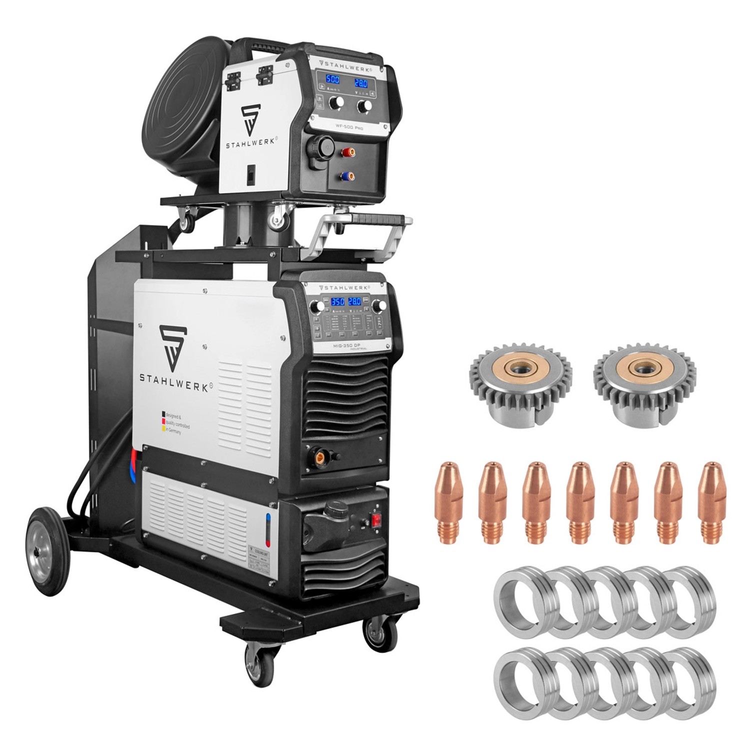 STAHLWERK Industrie-Schweißgerät MIG MAG 350 DP IGBT Inverter mit 350 Ampere