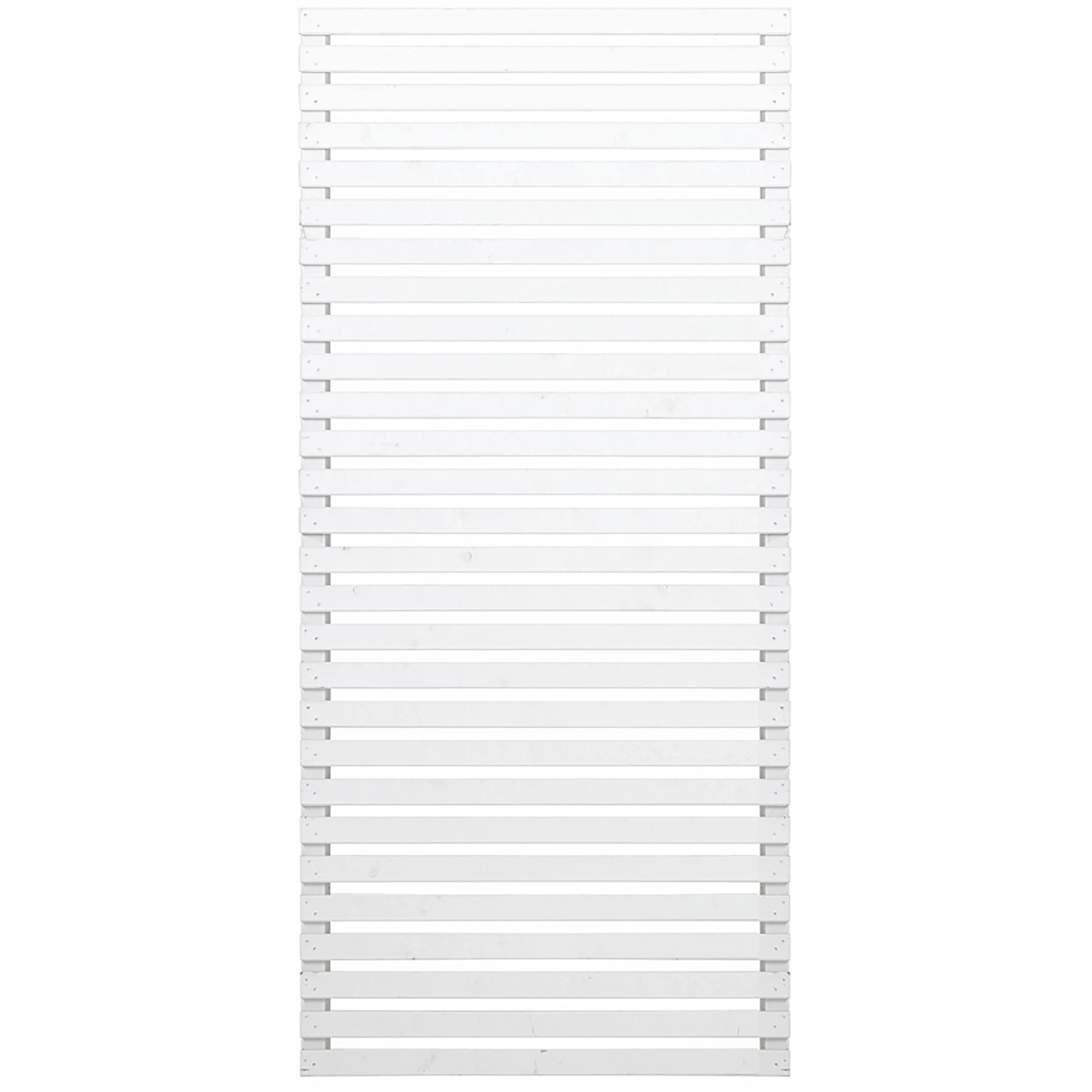 Plus Holz Sichtschutzzaun Tokyo Nadeholz Weiß 83 cm x 180 cm