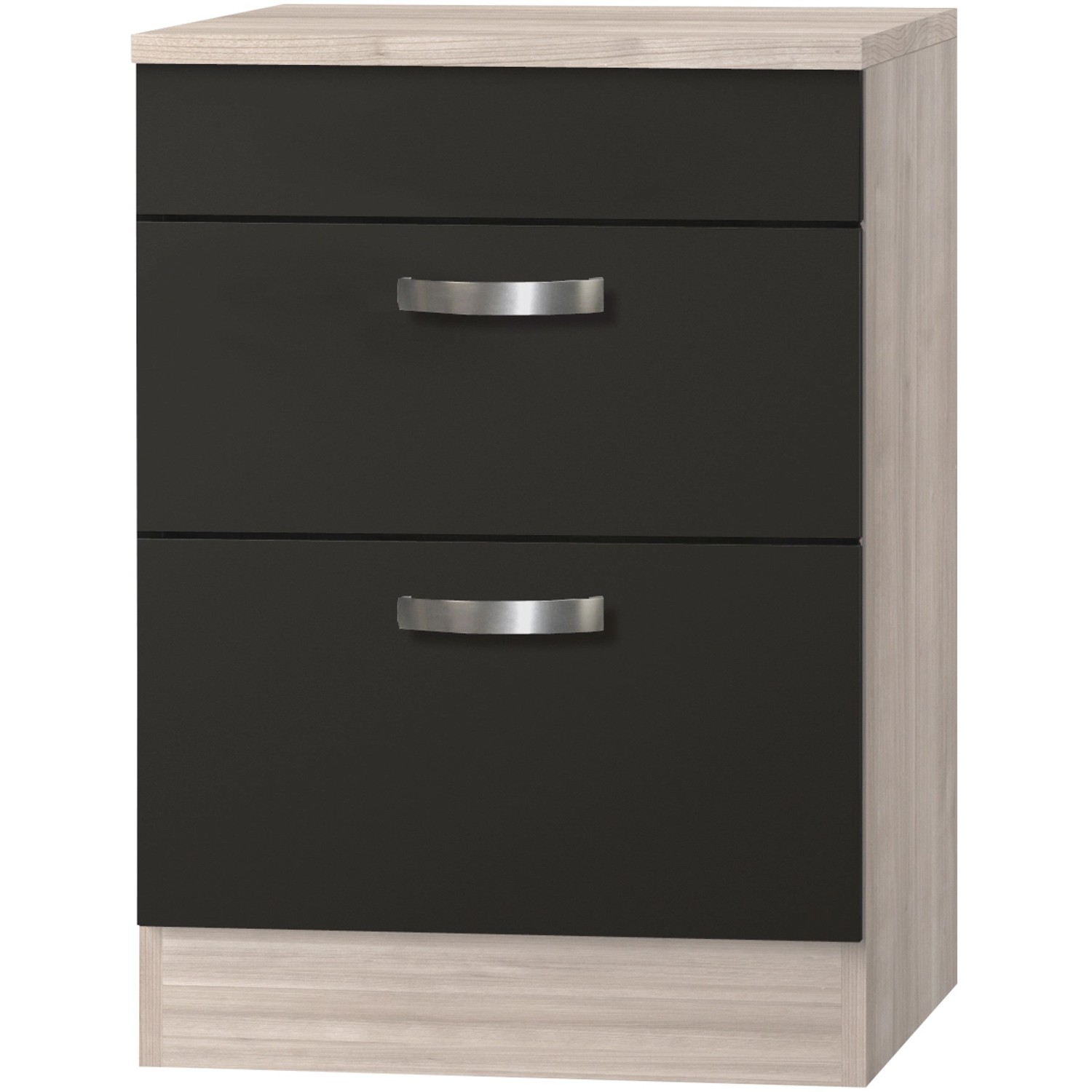 Optifit Unterschrank für Kochfeld Faro220 60 cm Anthrazit-Braun