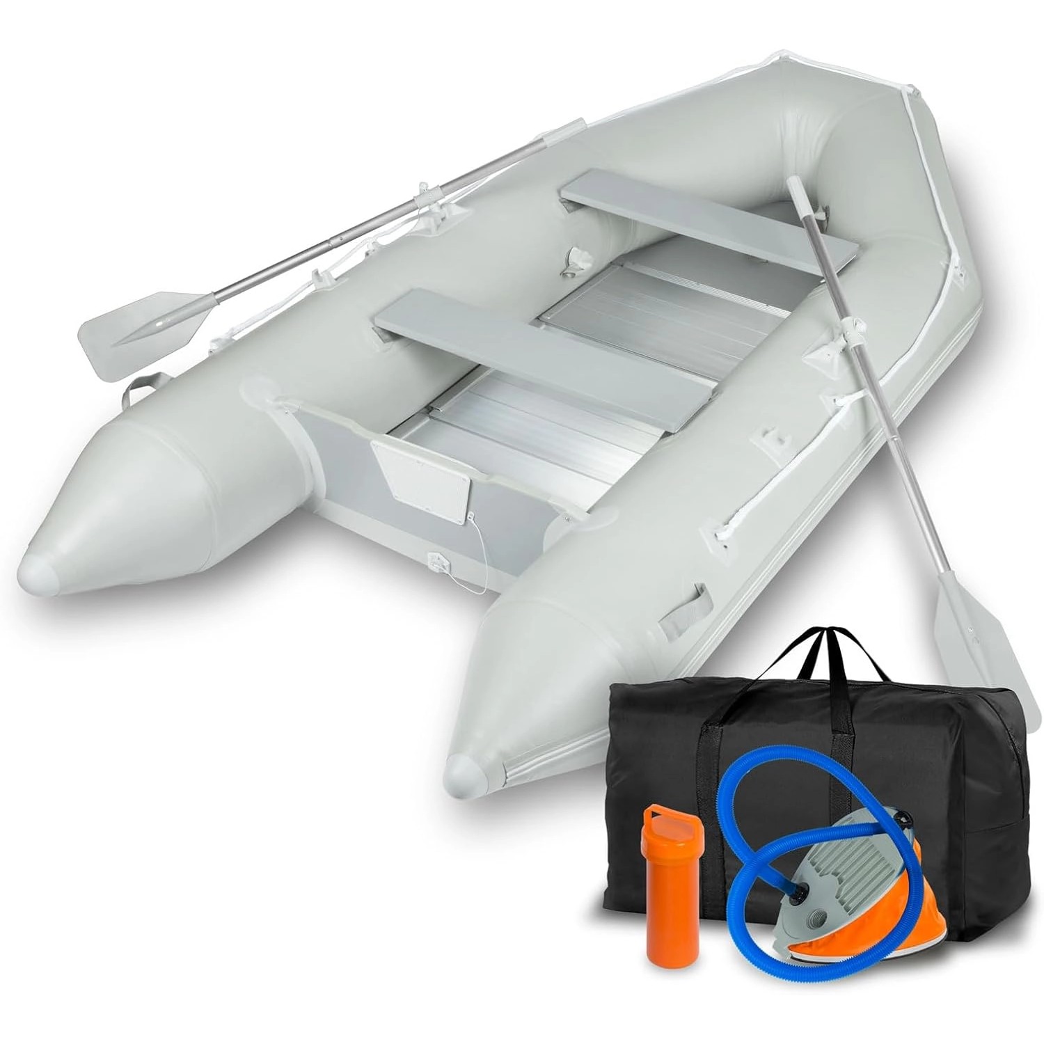 EBERTH Schlauchboot 4 Personen + 1 Kind 3,20m x 1,50m Boot mit Sitzbank bis 566 kg