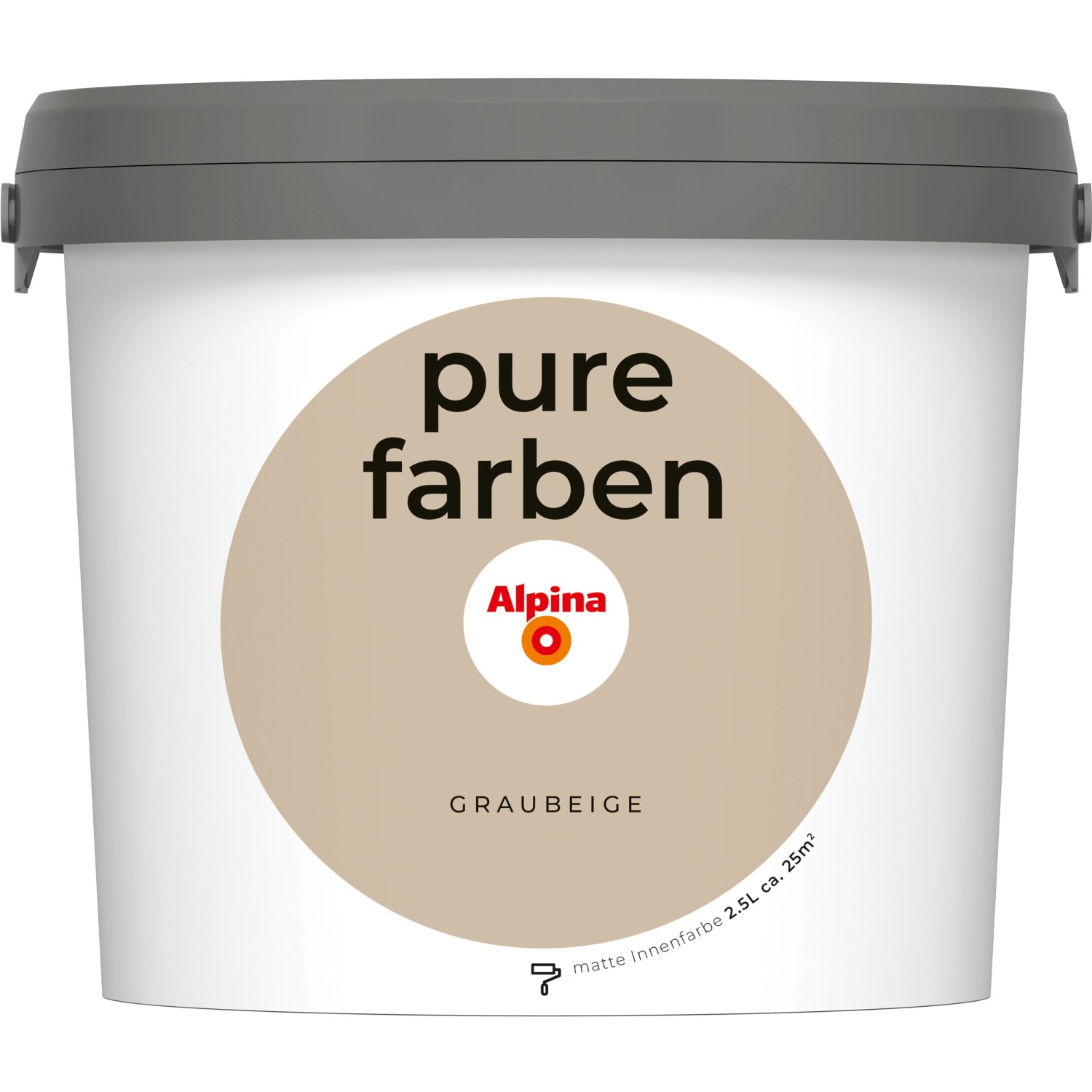 Alpina Wandfarbe Pure Farben Graubeige 2,5 l