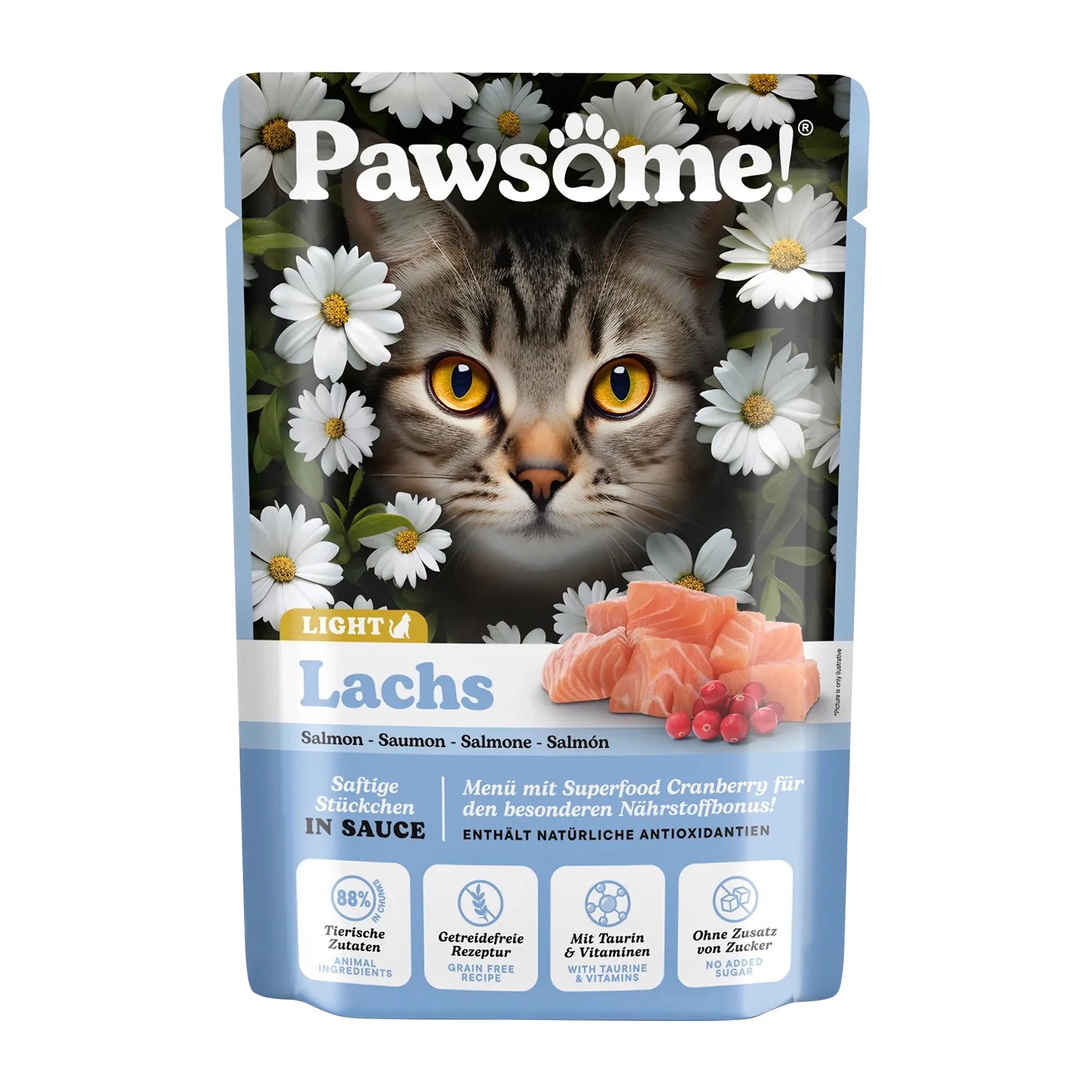 Pawsome Katzen-Nassfutter Adult Light Lachs 85 g