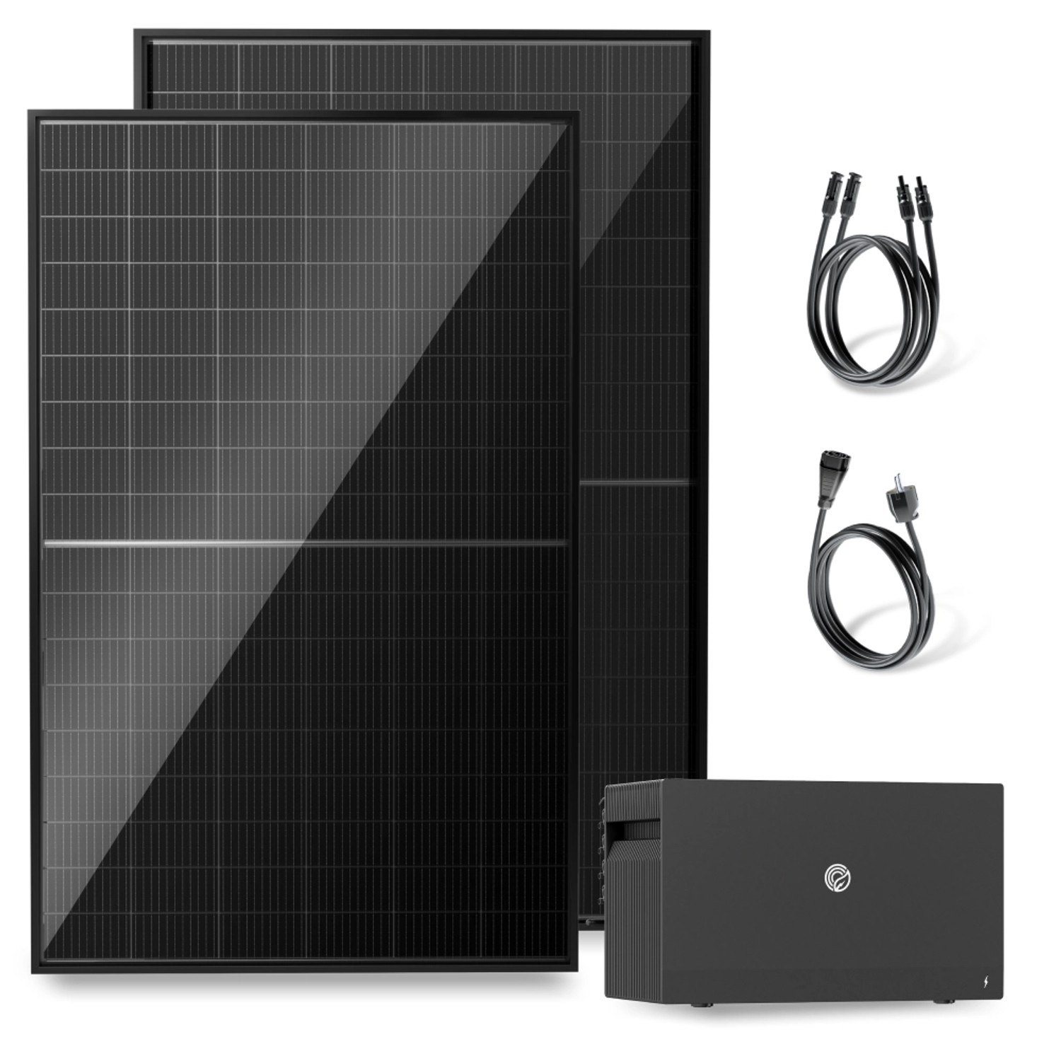 Solakon Balkonkraftwerk 1000W 800W Solaranlage mit Speicher Steckerfertig Komplettset Photovoltaik Anlage 800W Kabel 10m