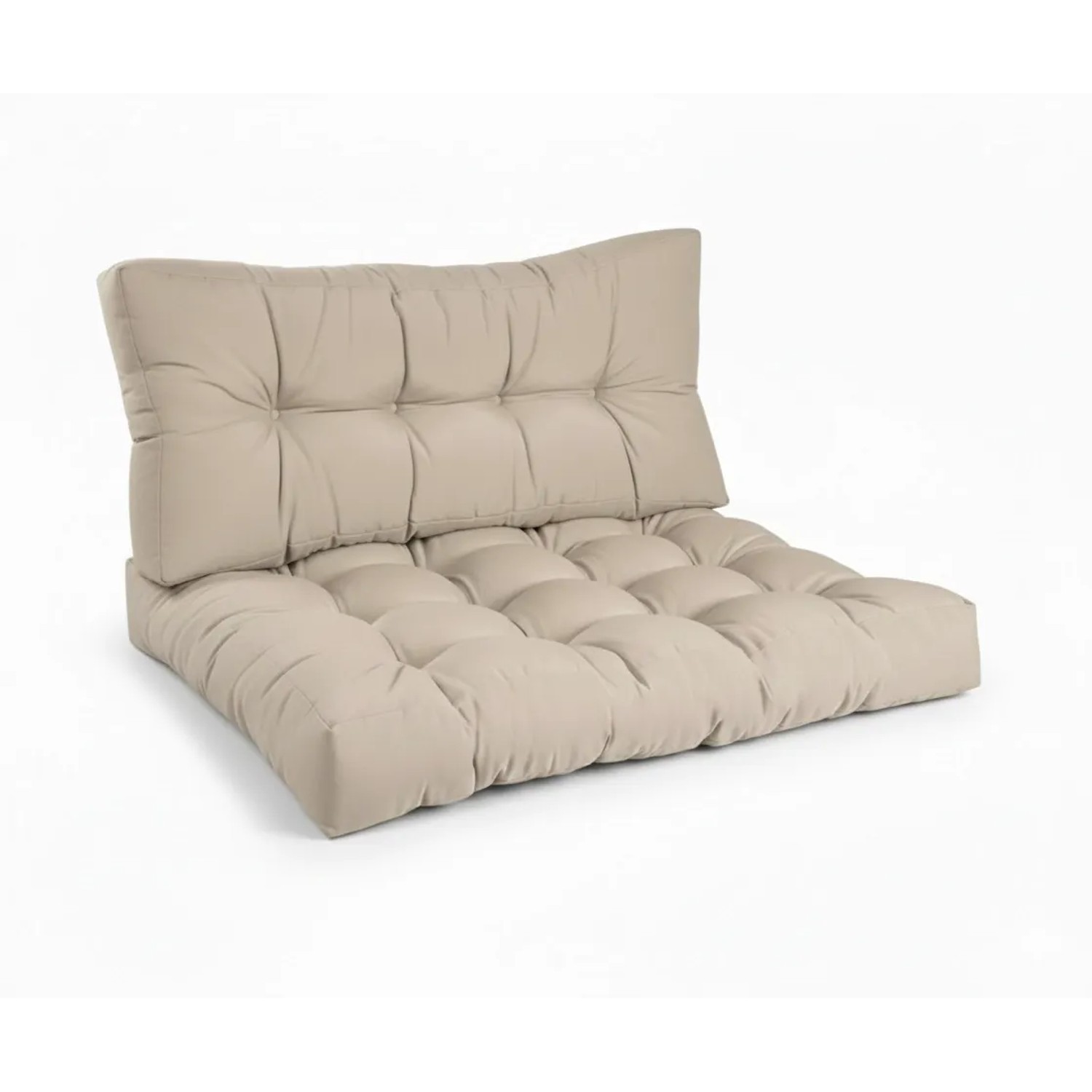 Beautissu ECO Style Palettenkissen Sitz 120x80x15cm Natur + Rücken 1tlg