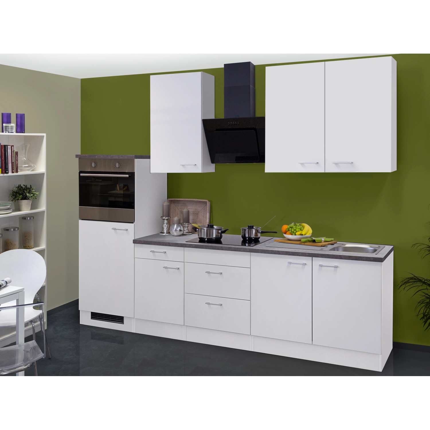 Flex-Well Classic Küchenzeile Lucca 270 cm Weiß