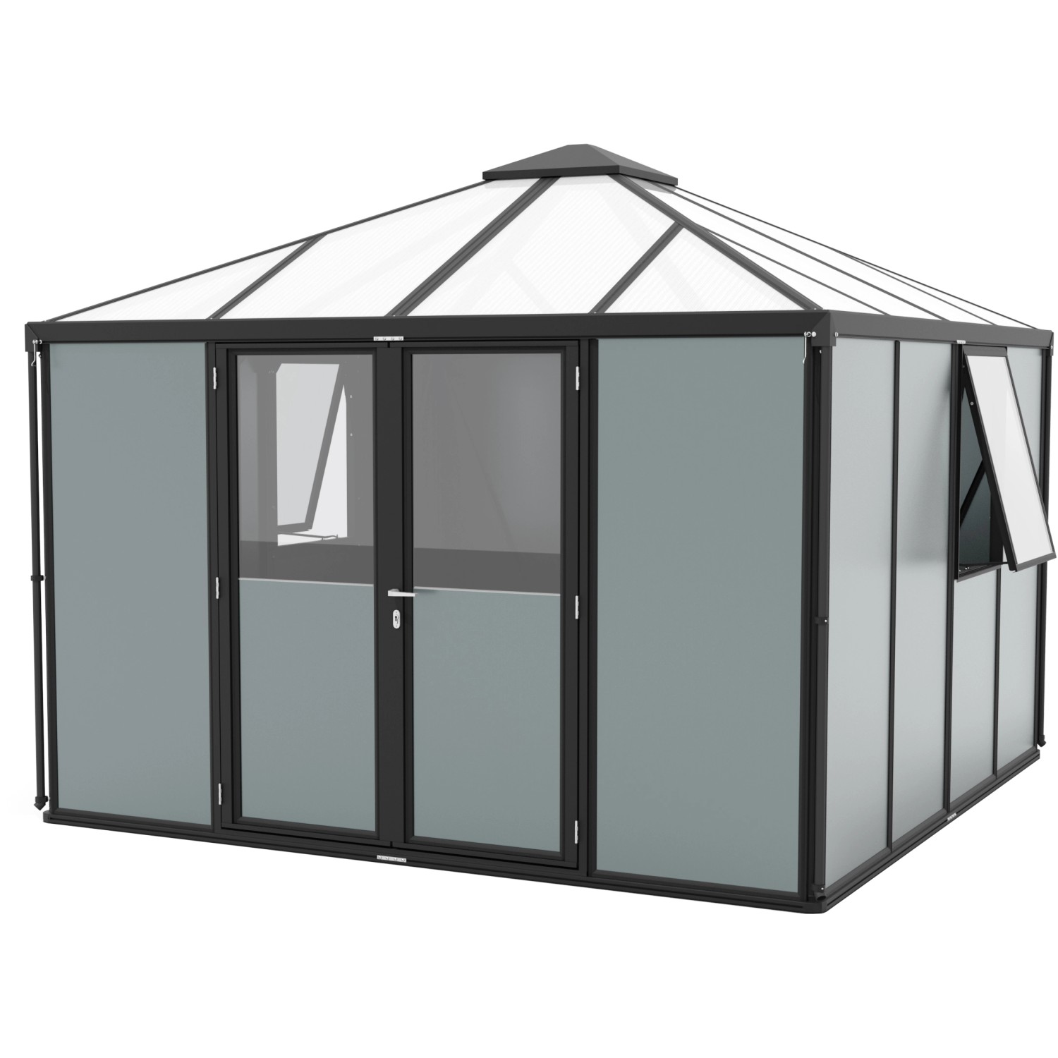 Vitavia Gerätehaus Universum Schwarz 317 cm x 321,5 cm x 264,5 cm