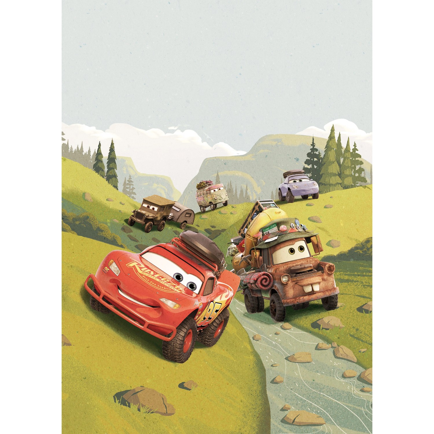 Komar Vliesfototapete Cars Camping 200 cm x 280 cm