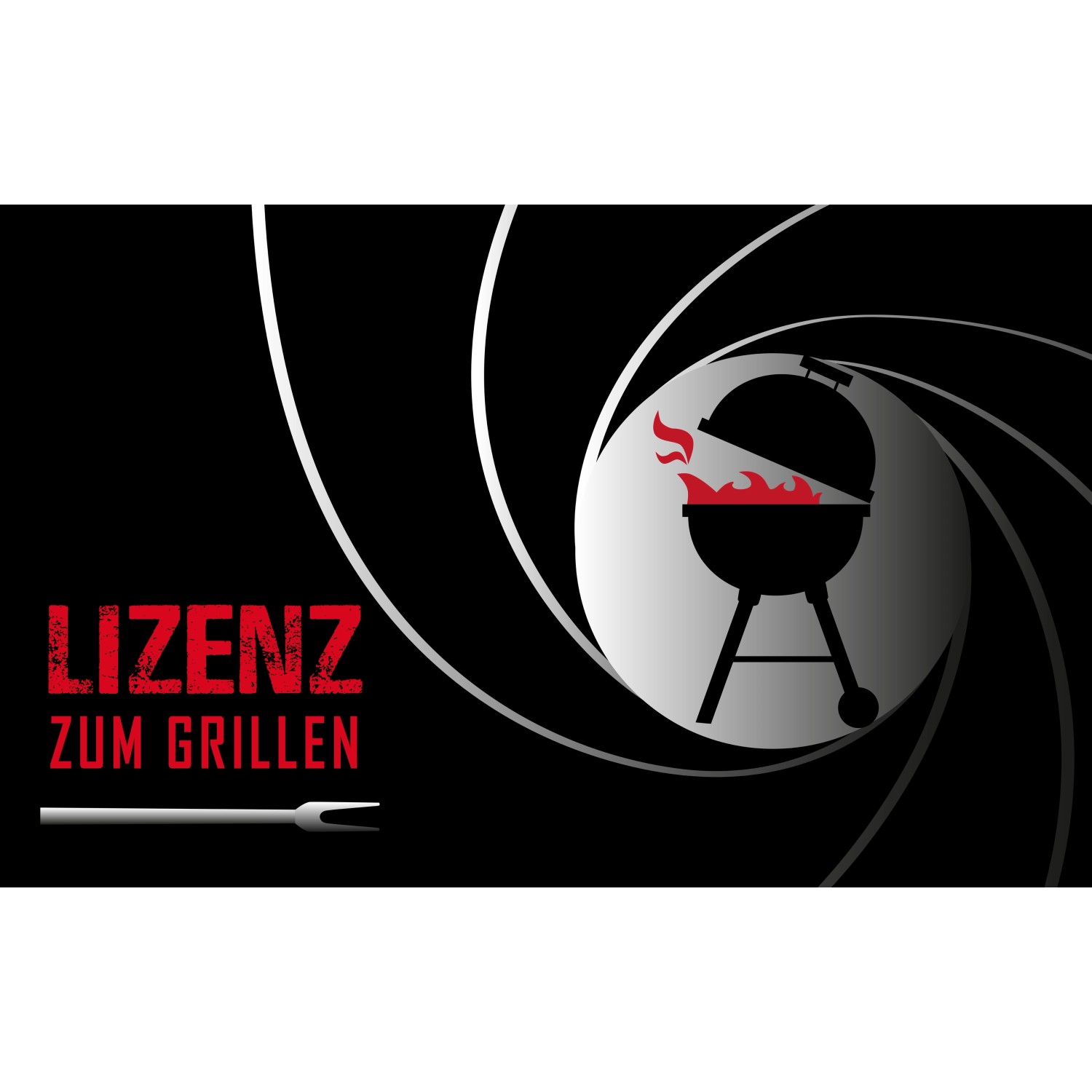 Peyer Syntex BBQ Grillmatte Lizenz zum Grillen Farbe Schwarz 75 x 120 cm