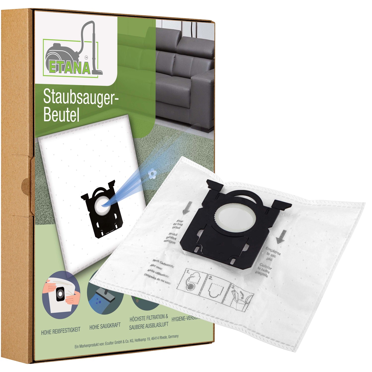 Etana 10x Staubsaugerbeutel Kompatibel Mit AEG Electrolux Airmax Öko Bag