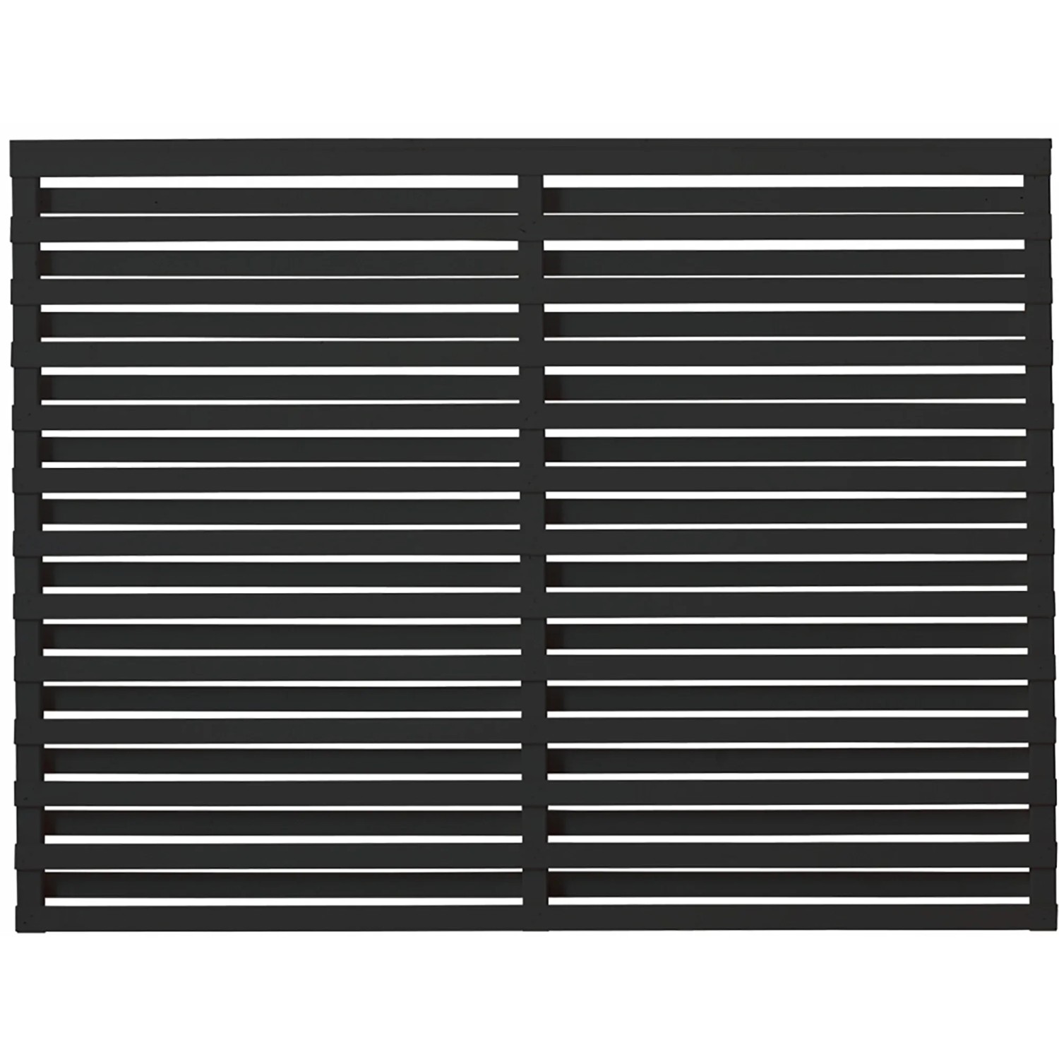 Plus Holz Sichtschutzzaun Osaka Nadelholz Schwarz 180 cm x 136 cm