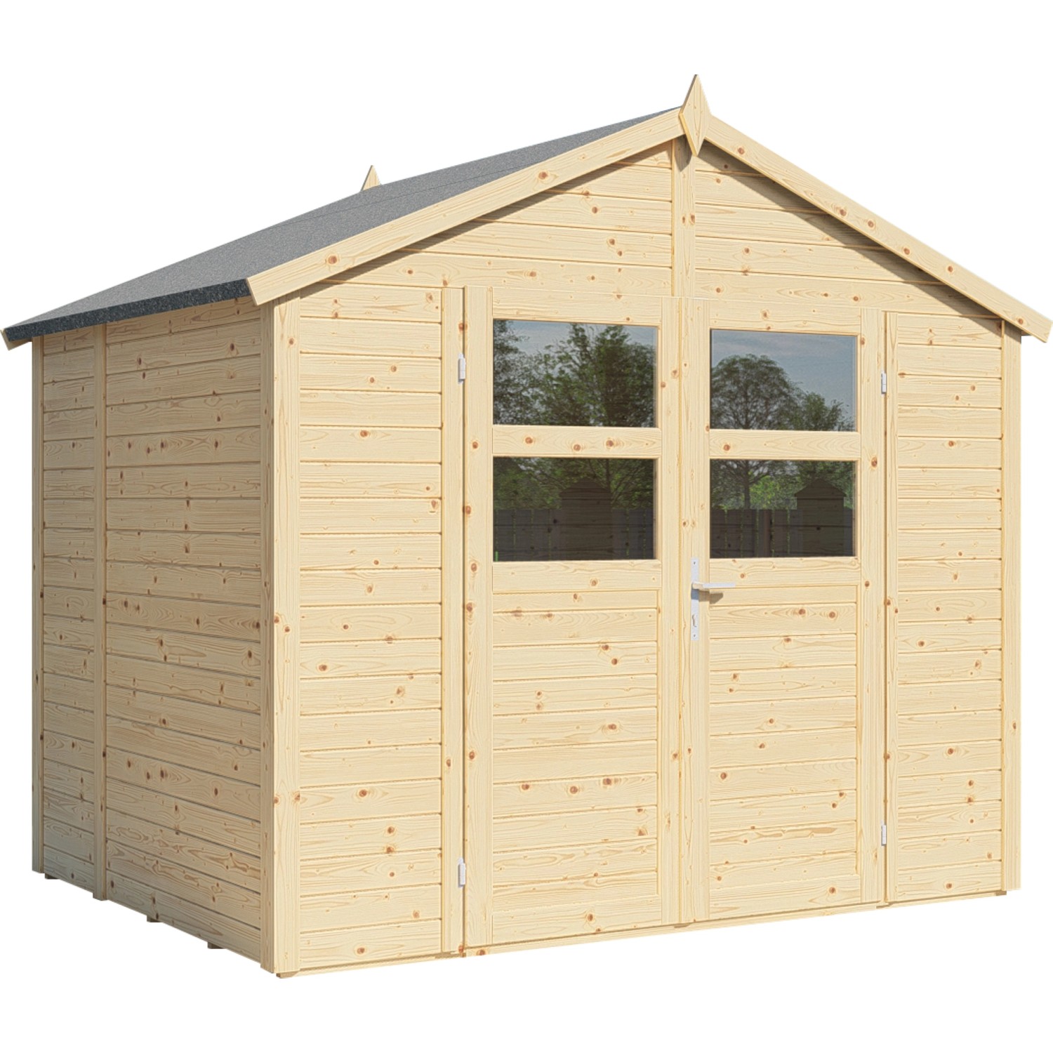 Bertilo Gartenhaus Visby 3 Natur 181 cm x 239 cm FSC®