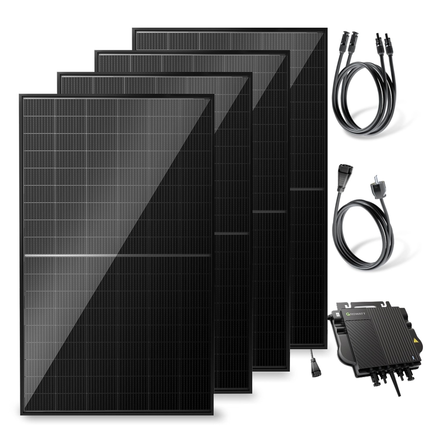 Solakon Balkonkraftwerk 2000W 800W Solaranlage Steckerfertig Komplettset Photovoltaik Anlage 800W Kabellänge 10m