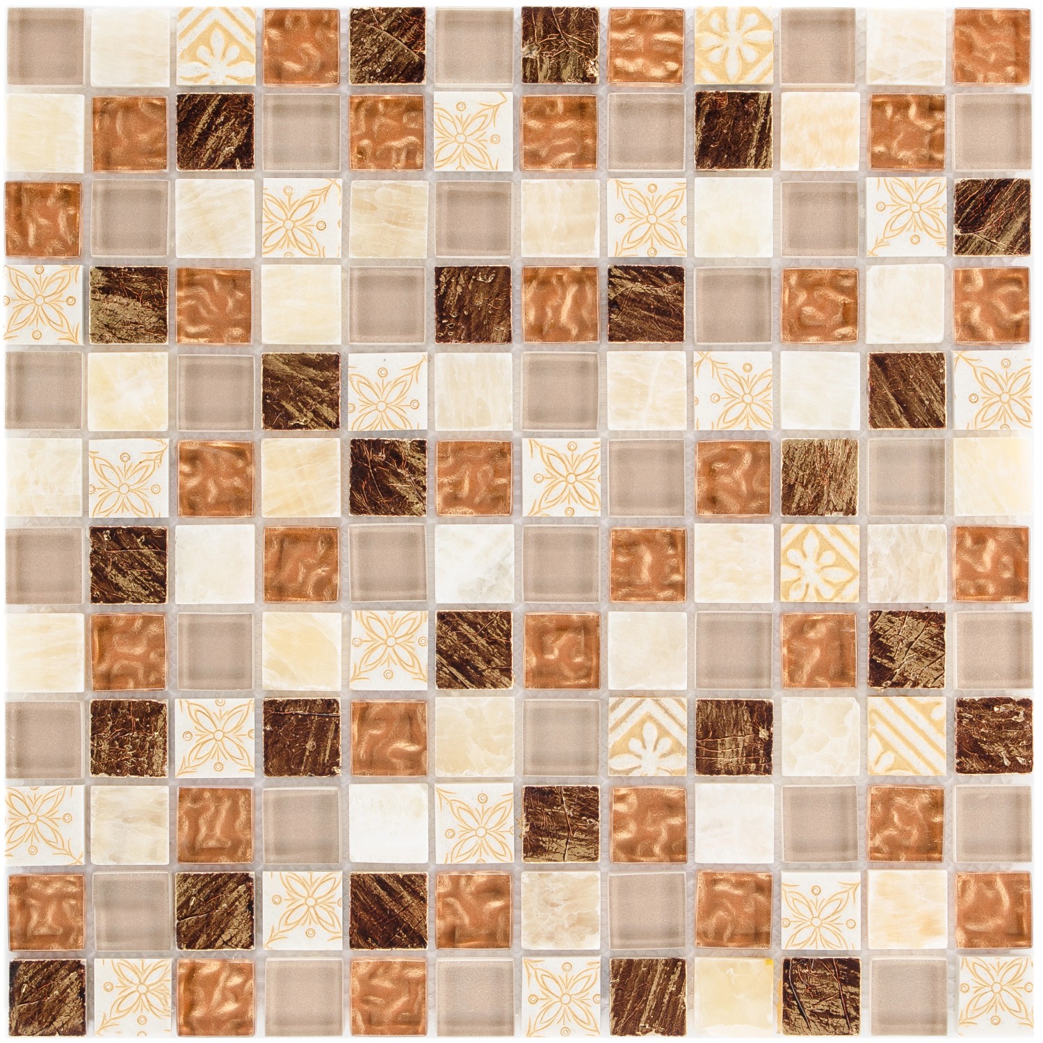 Mosaik Glas & Stein Maya Sun 30 cm x 30 cm