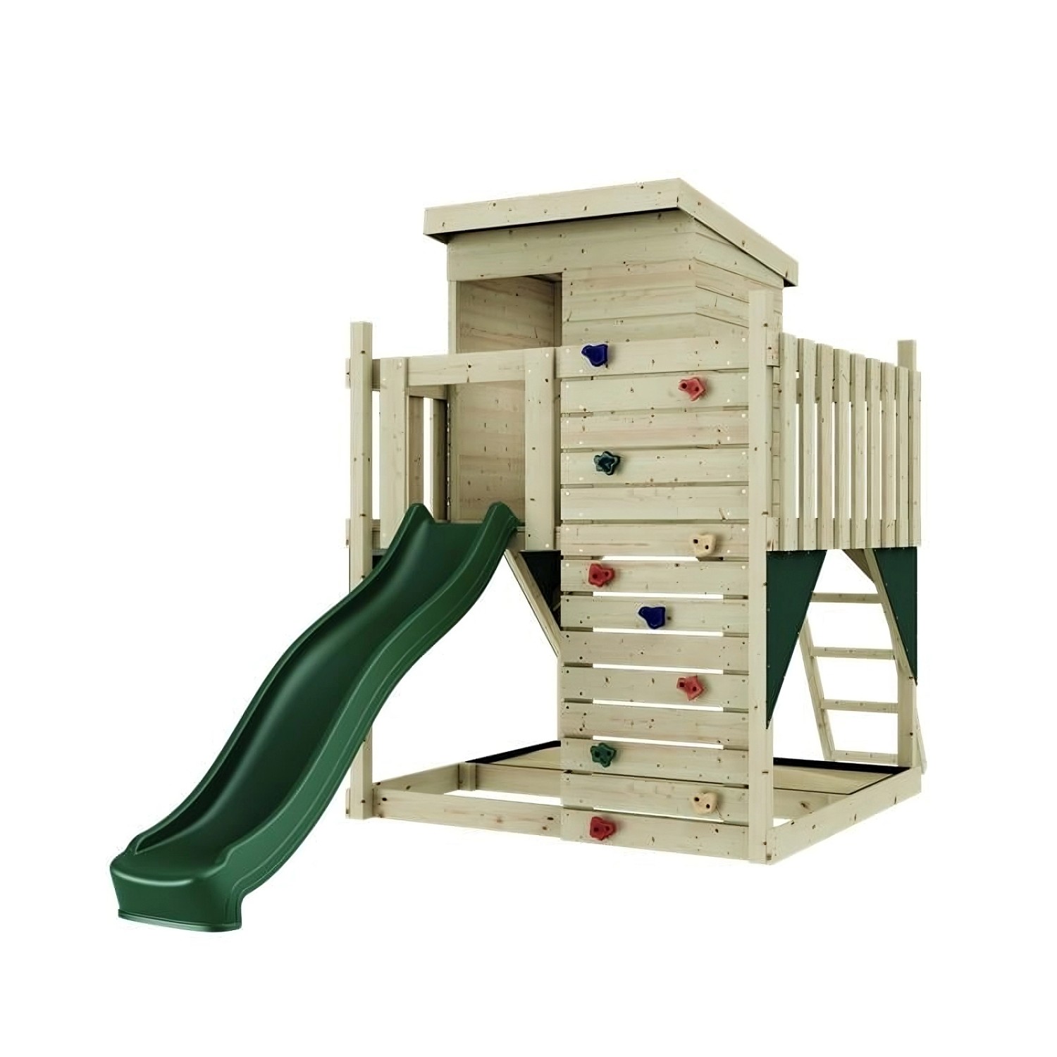 PolarPlay Stelzenhaus Polarlicht Dunkelgrün