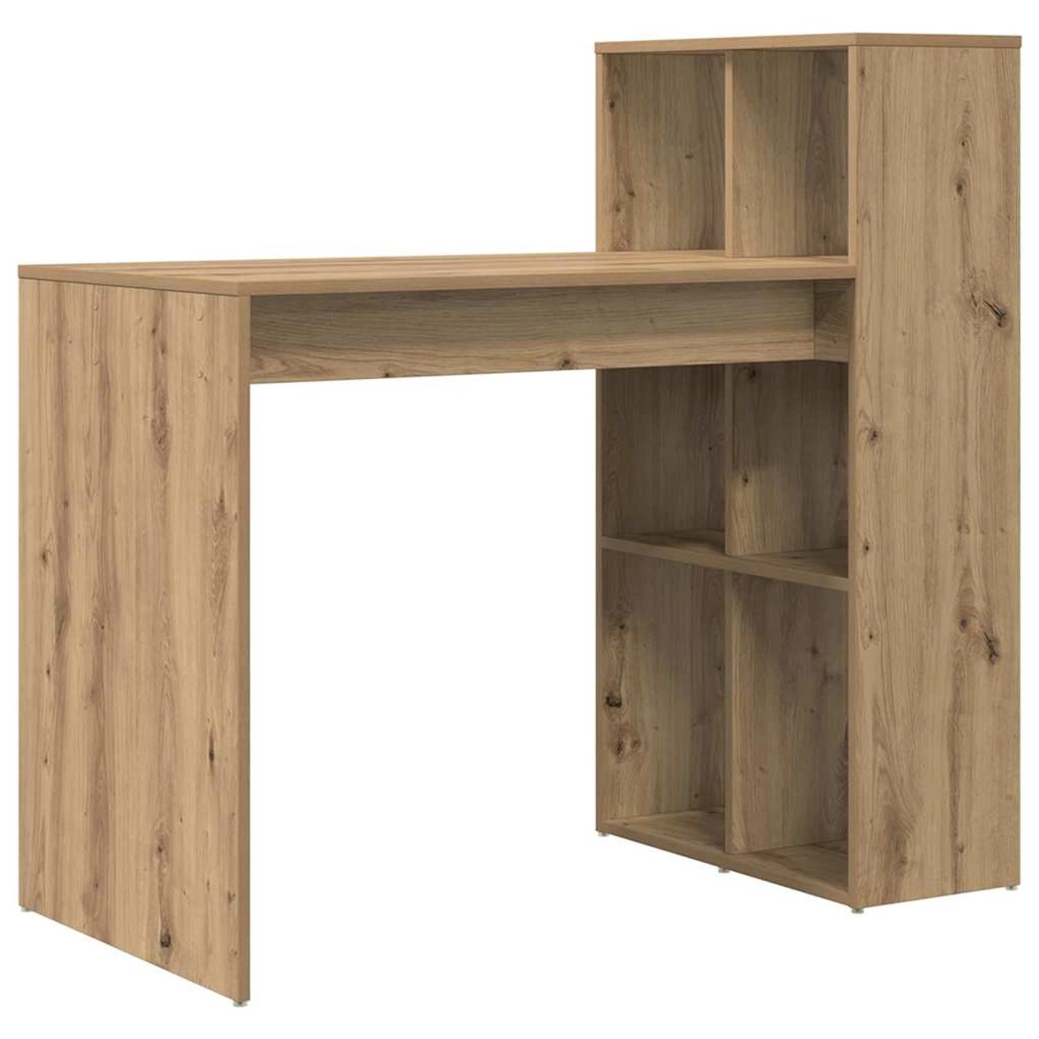 vidaXL Tisch mit Regal Artisan-Eiche 108 x 55 x 103,5 cm Holzwerkstoff 869465