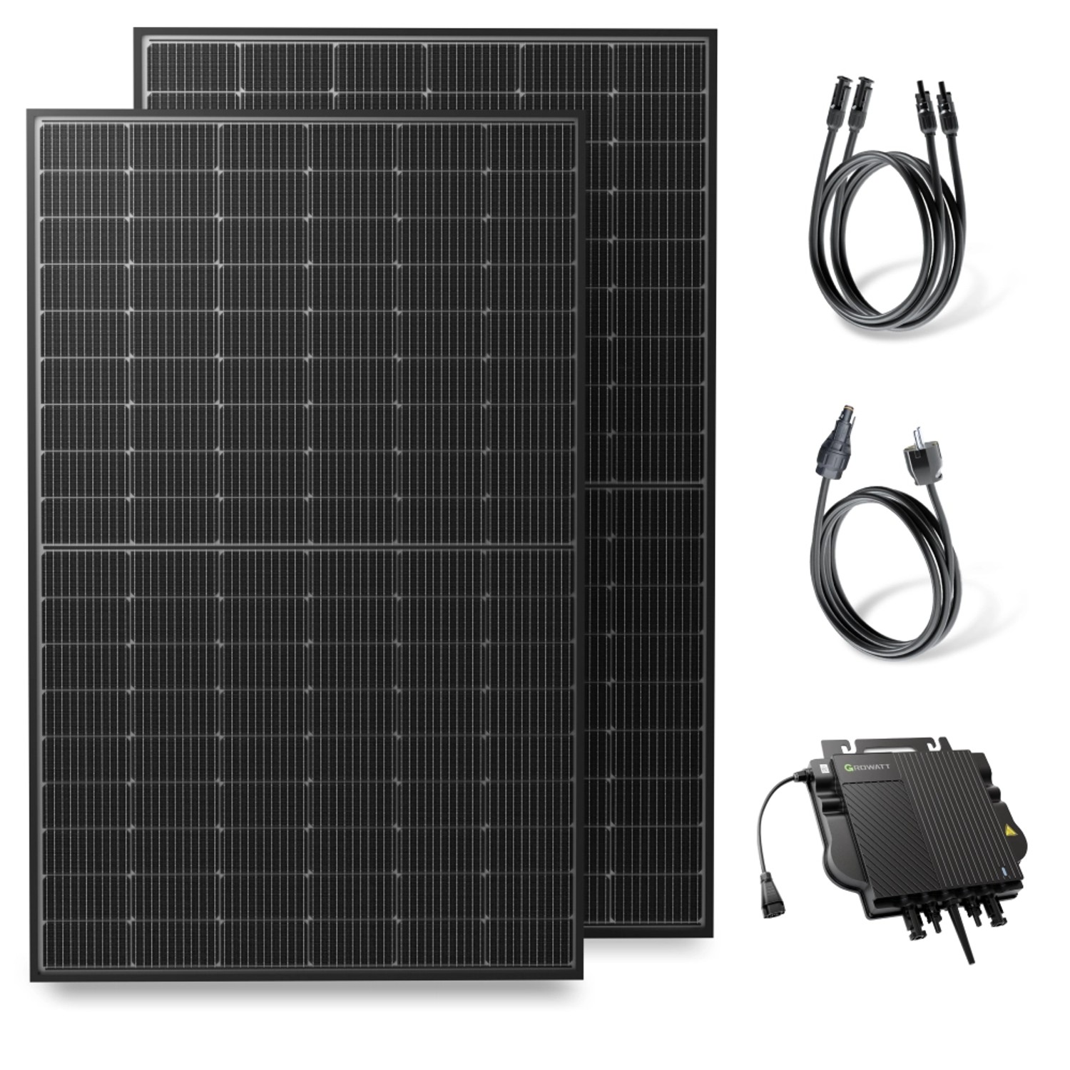 Solakon Balkonkraftwerk 900W 800W Solaranlage Steckerfertig Komplettset Photovoltaik Anlage 800W Kabellänge 10m