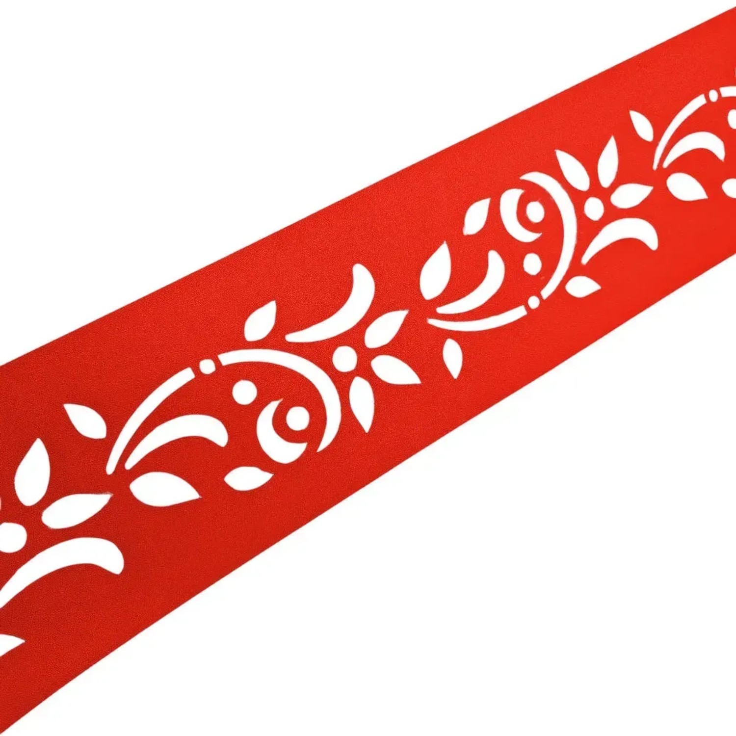 zaunzu Sichtschutz PREMIUM Dekor Floral1 Sichtschutz Rot 2,55m