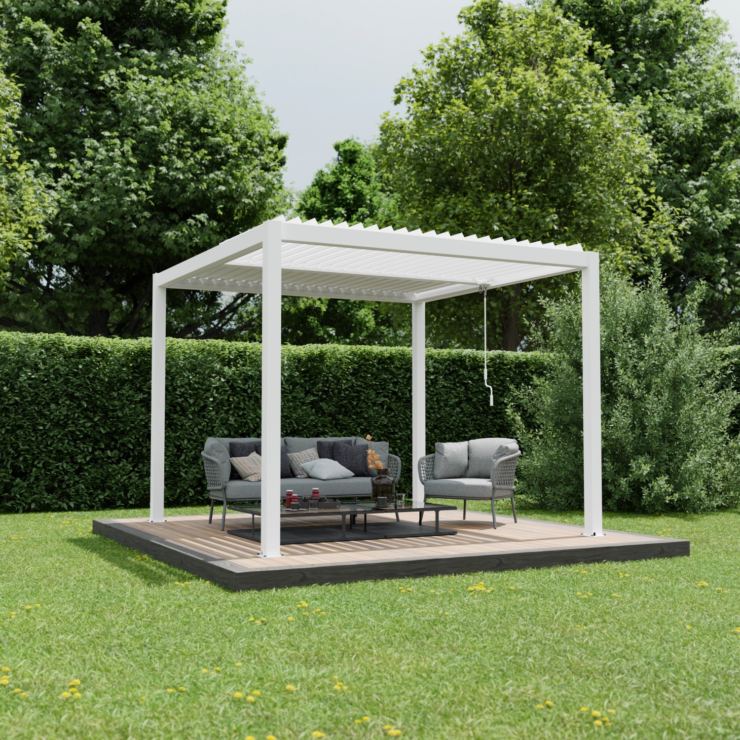 Ximax Pergola Shade Aluminium 300 cm x 300 cm Weiß