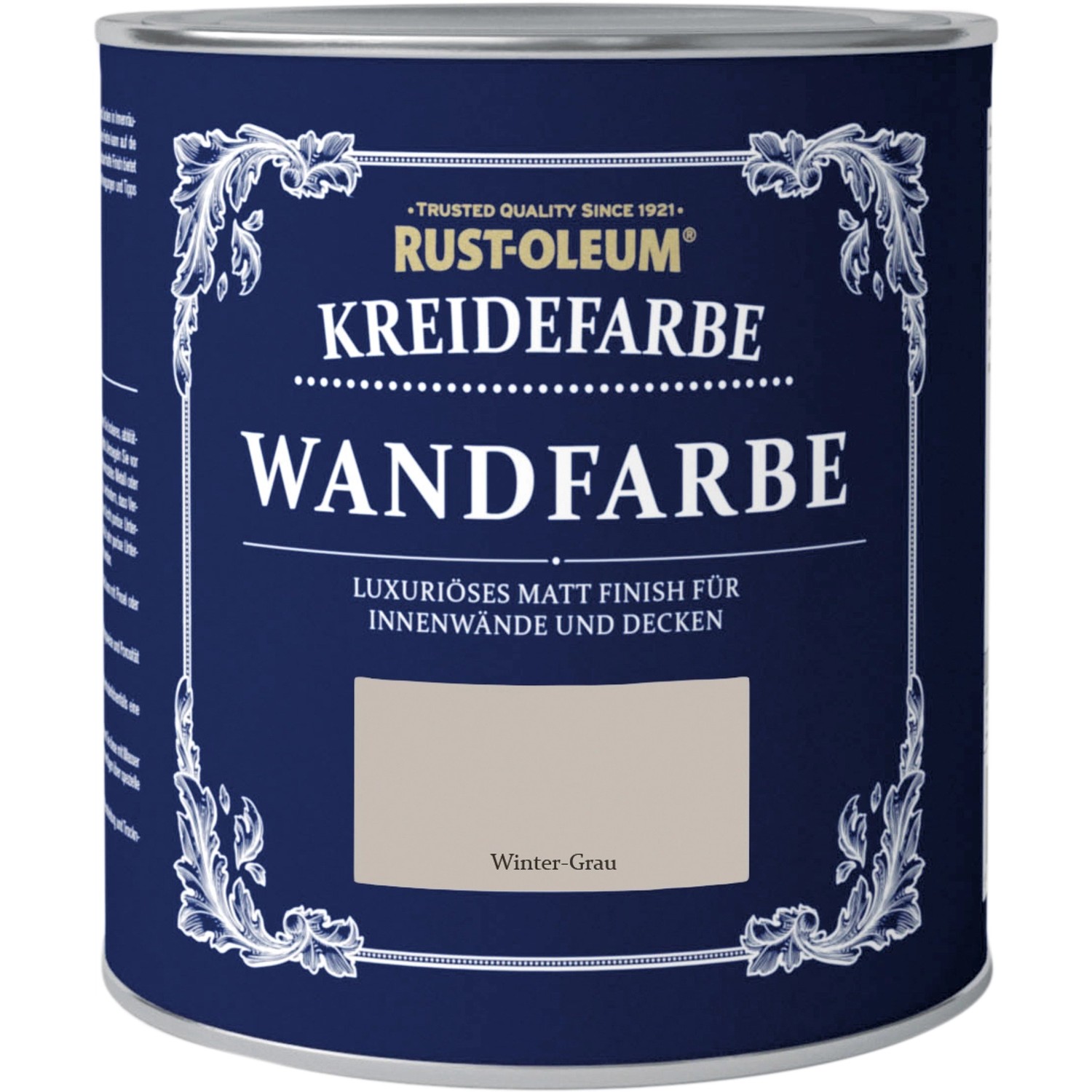 Rust-Oleum Kreidefarbe Wandfarbe Winter-Grau 1 l
