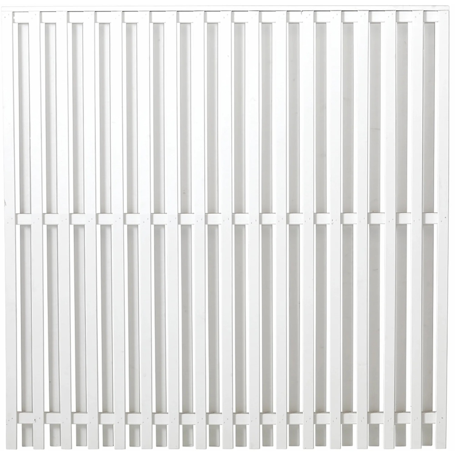 Plus Holz Sichtschutzzaun Nagano Nadelholz Weiß 180 cm x 180 cm