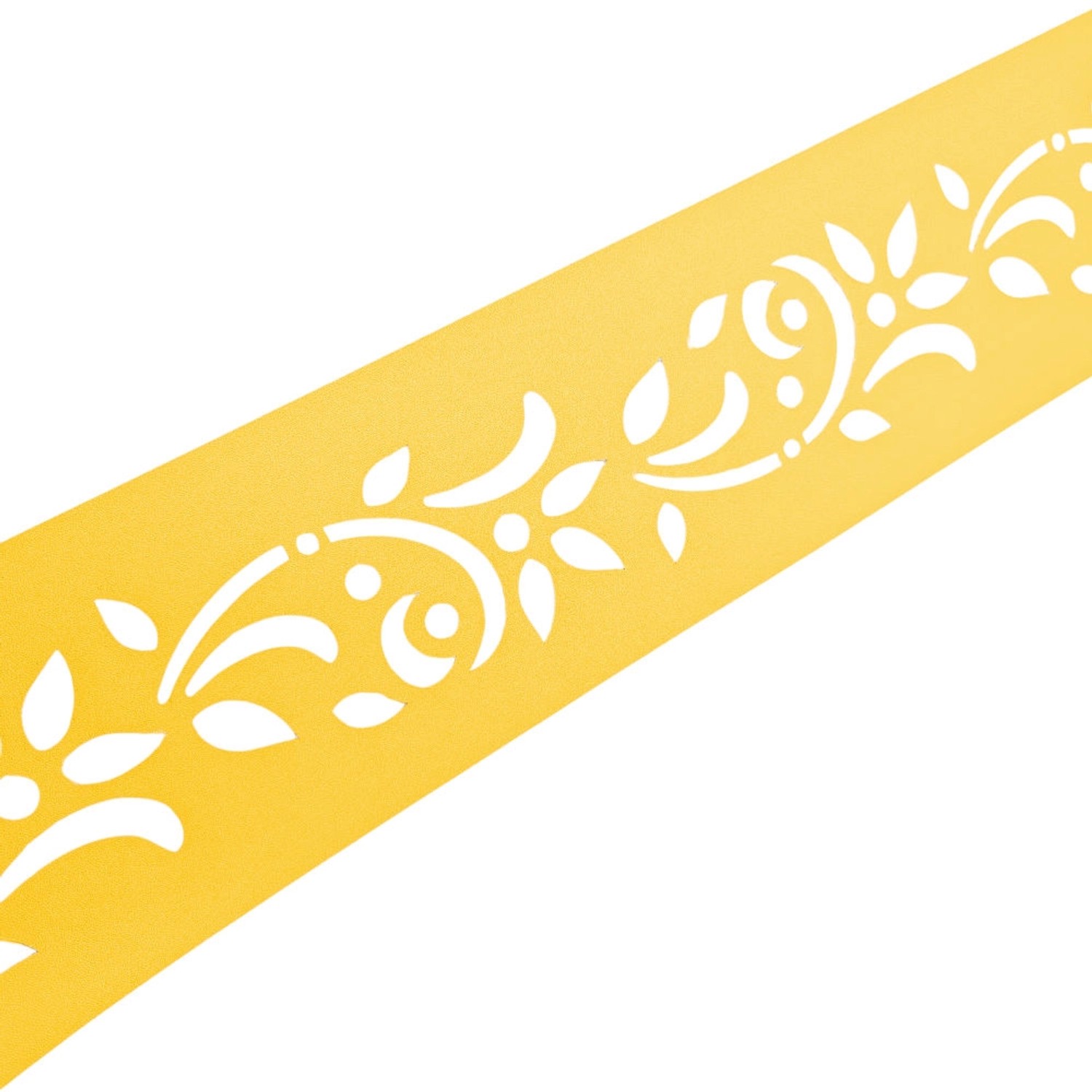 zaunzu Sichtschutz PREMIUM Dekor Floral1 Sichtschutz Gelb 2,55m