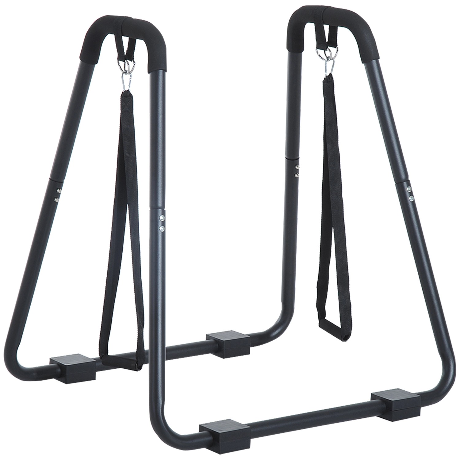 HOMCOM Dipstation Dip Ständer Barren Dips Stahl Schwarz 90 x 81 x 92,5cm