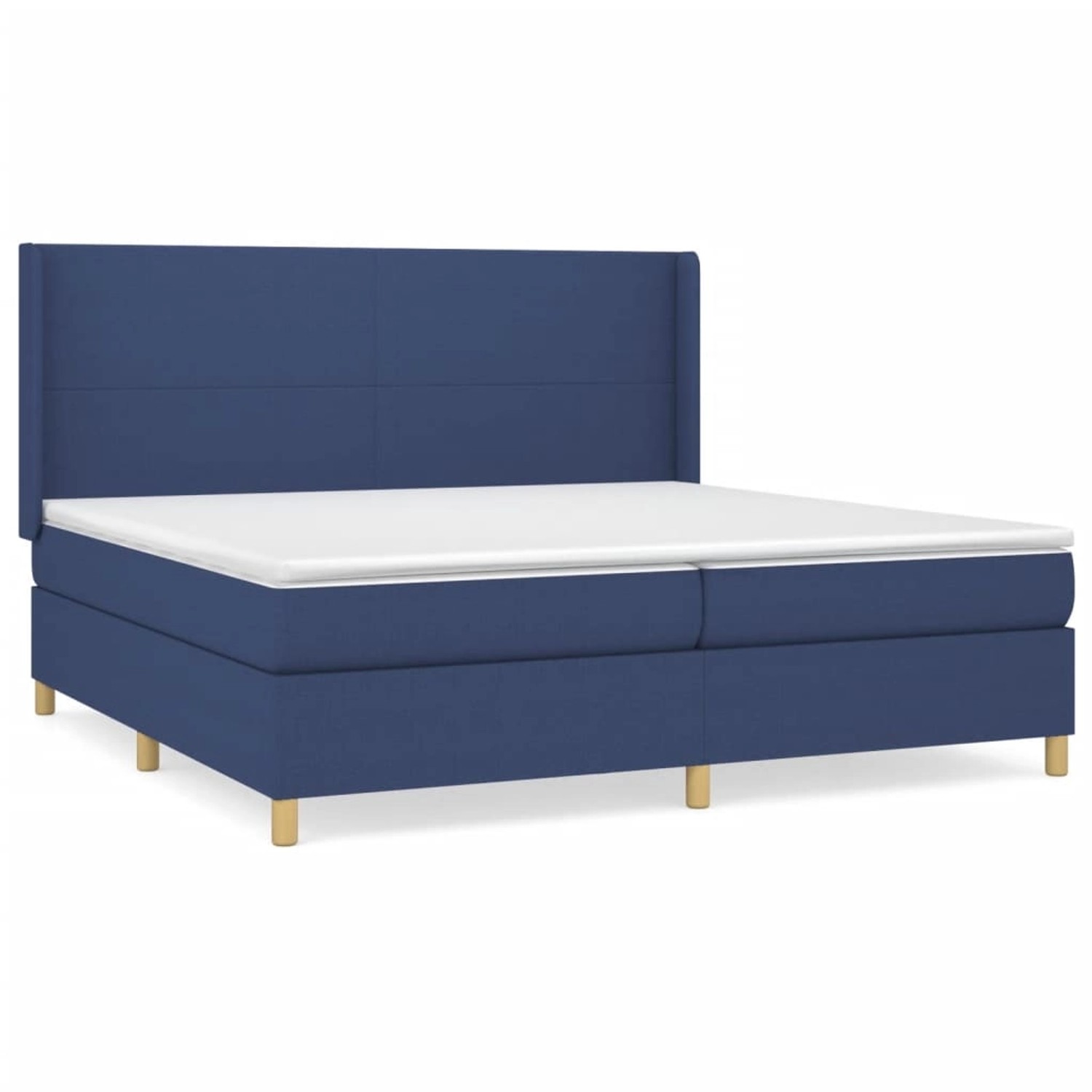vidaXL Boxspringbett mit Matratze Blau 200x200 cm Stoff1380111